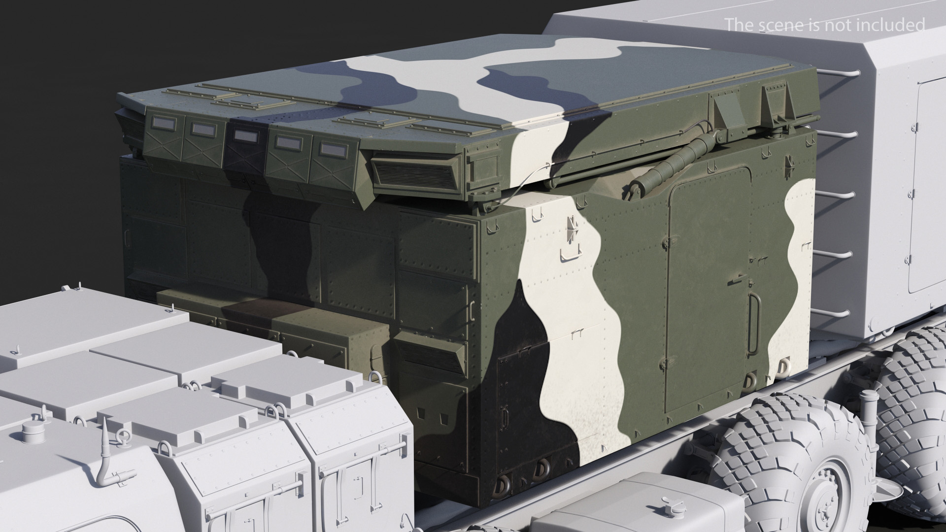 3D Camouflage Flap Lid B Missile Guidance Radar Folded