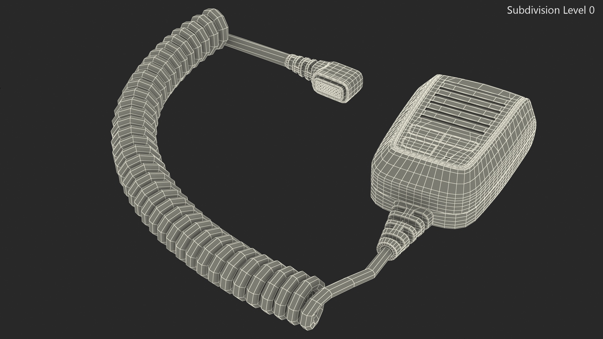 3D Marine Radio Fist Microphone model