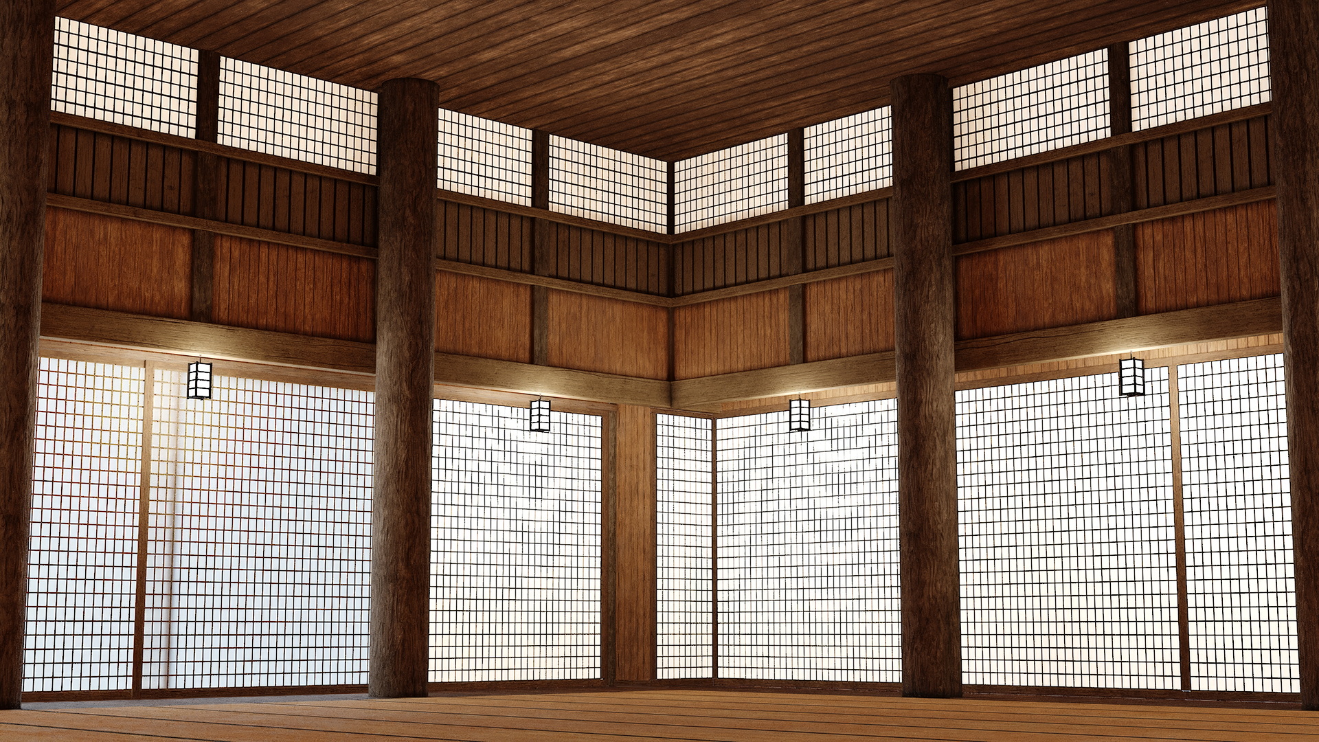 3D Dojo Interior model