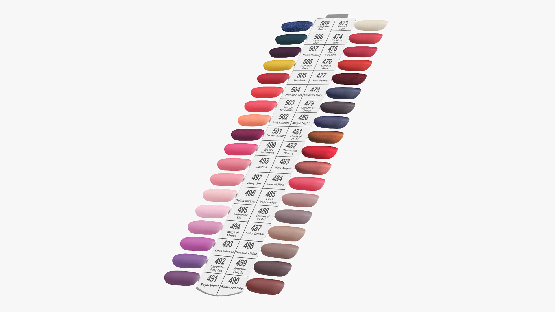 Different Colorful Nail Palette Board 3D