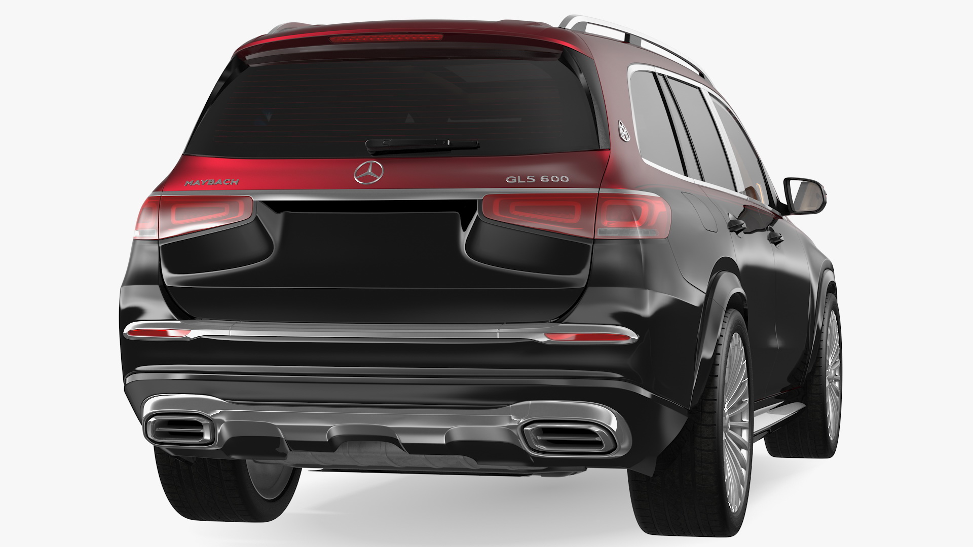 3D Maybach GLS 600 Red Rigged