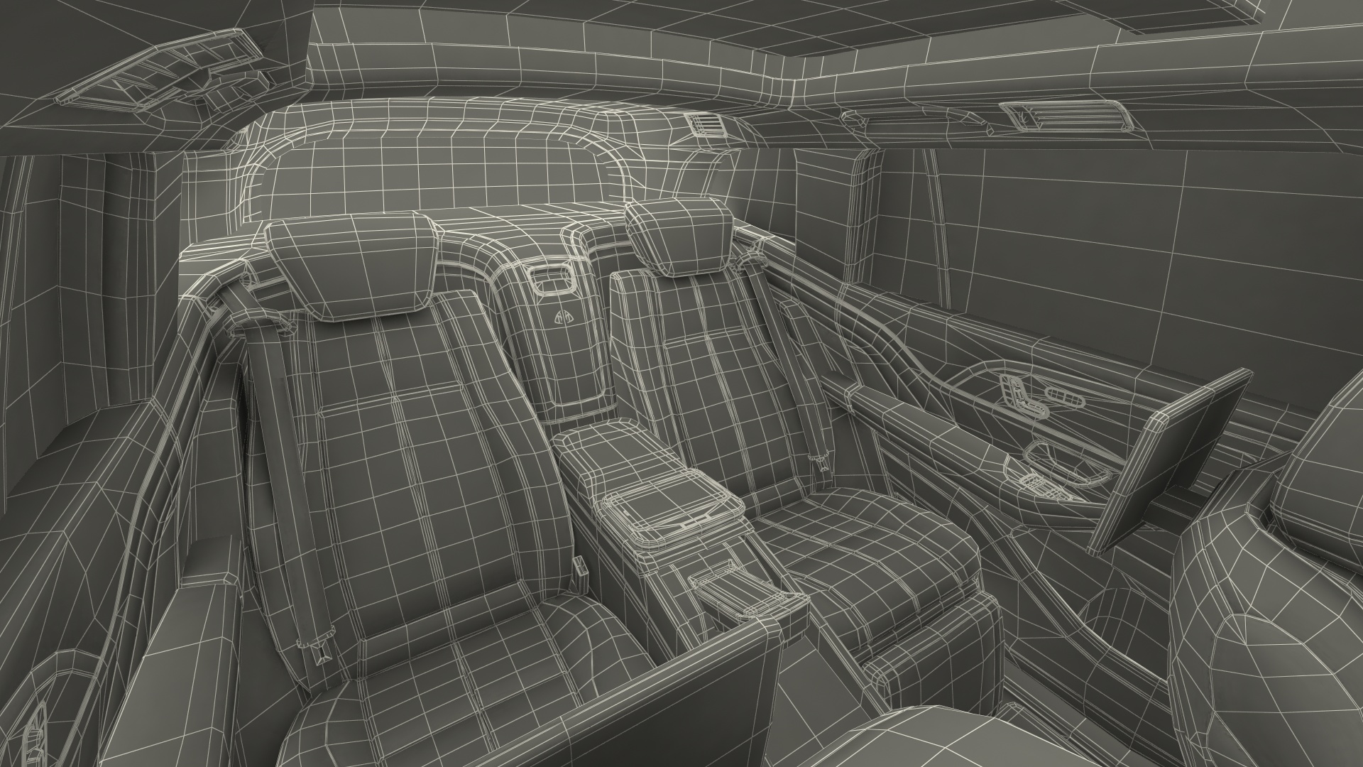 3D Maybach GLS 600 Red Rigged