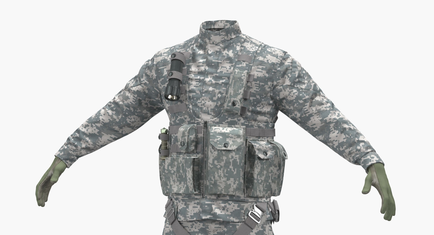 US Helicopter Pilot Uniform Camo 2 3D model