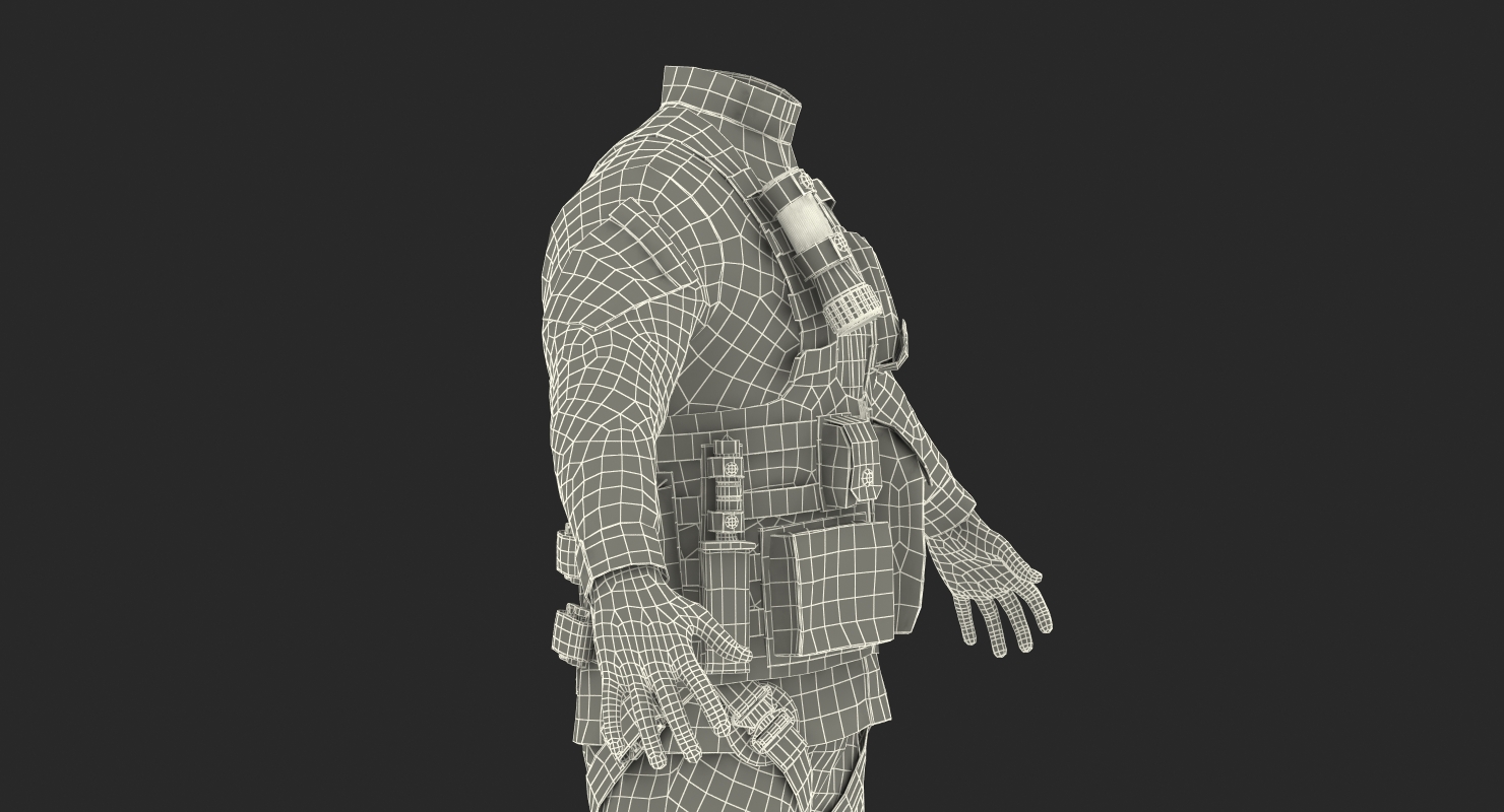 US Helicopter Pilot Uniform Camo 2 3D model