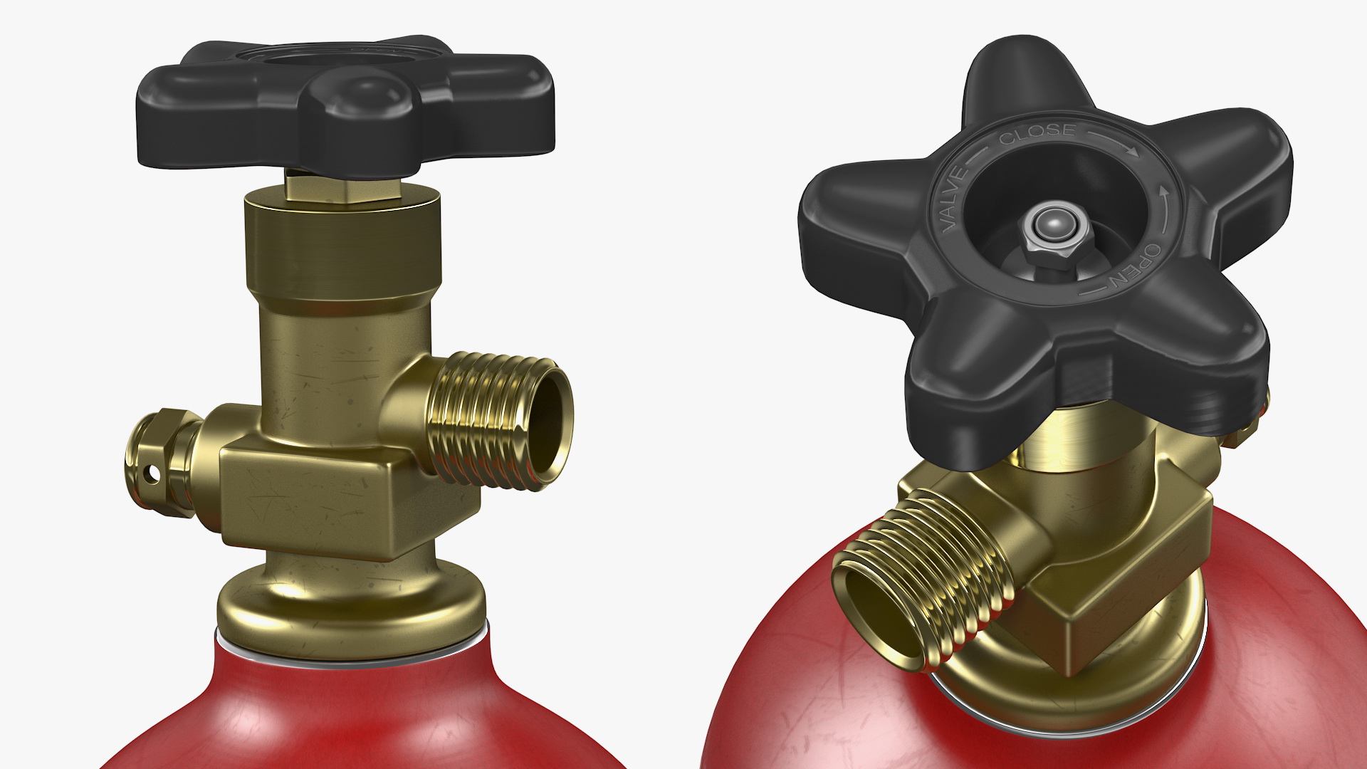 3D Aluminum Co2 Tank with Electric Red Epoxy