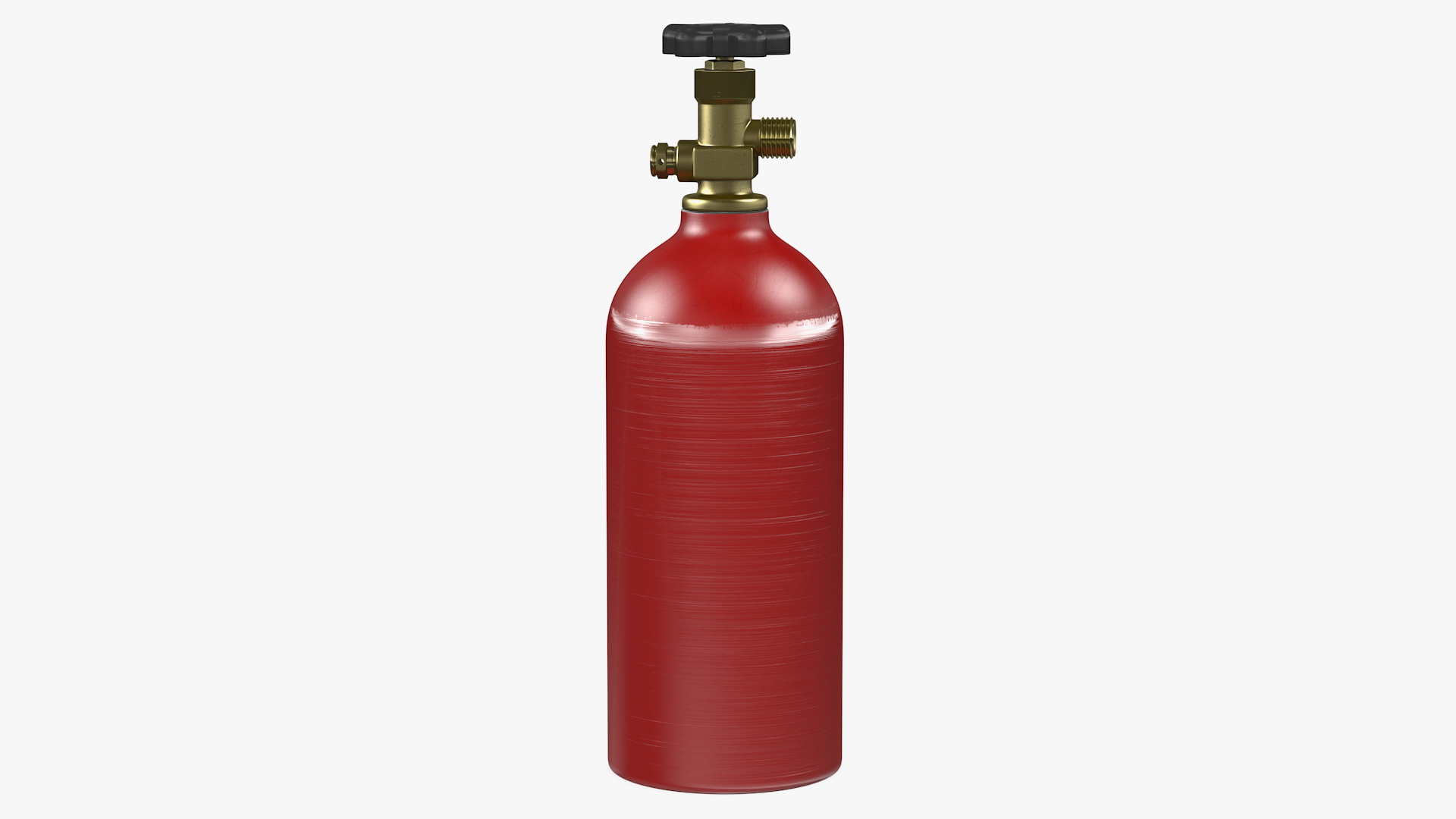3D Aluminum Co2 Tank with Electric Red Epoxy