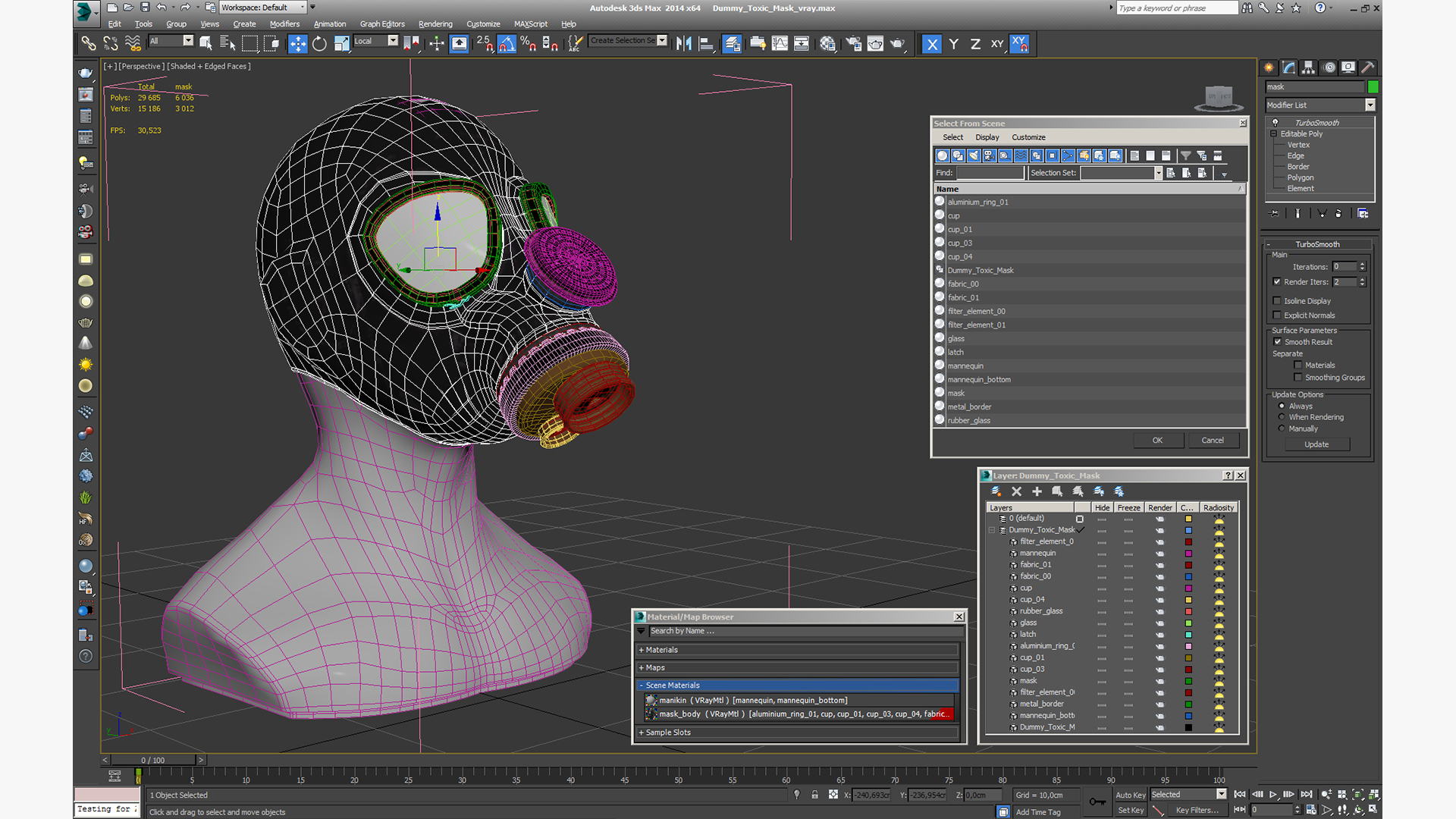 3D Dummy Toxic Mask