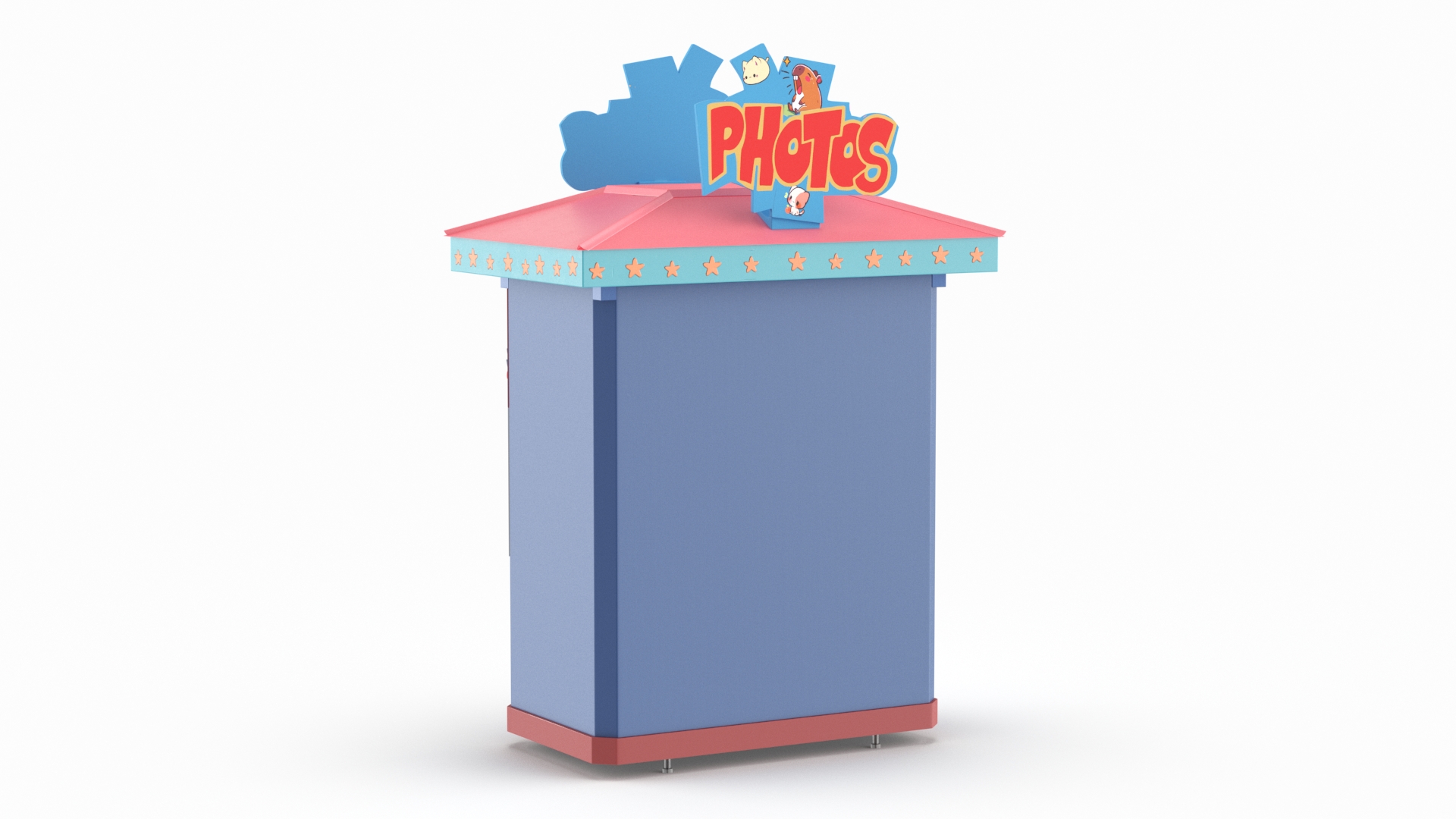 3D Disney Park Photo Booth with Boy Child model