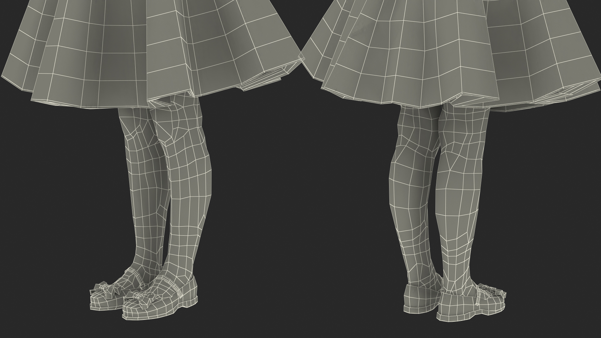 Black Child Girl Party Style Rigged for Cinema 4D 3D model