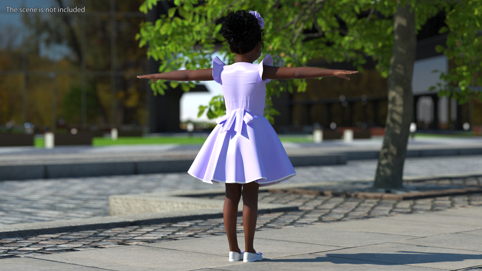 Black Child Girl Party Style Rigged for Cinema 4D 3D model