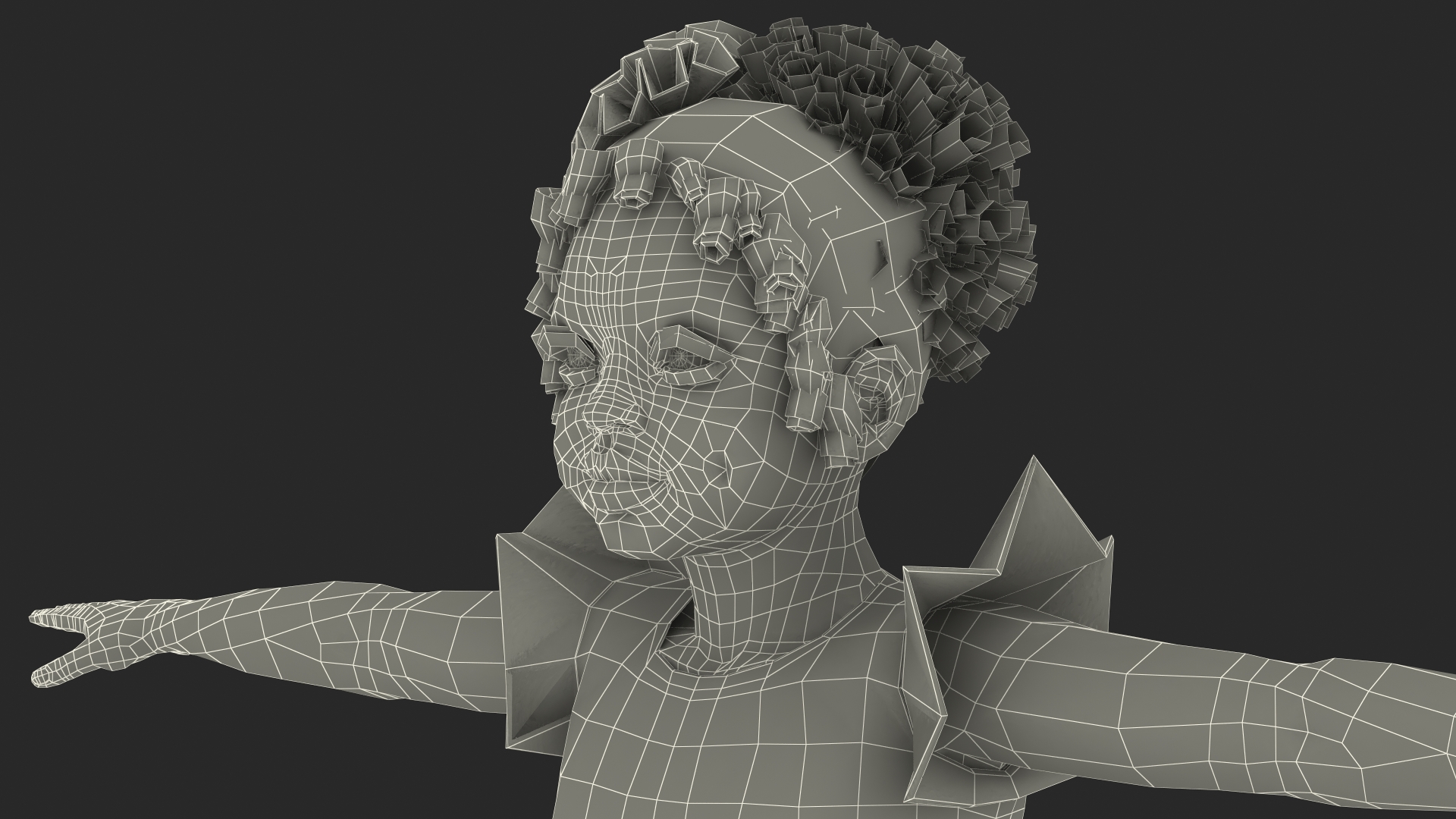 Black Child Girl Party Style Rigged for Cinema 4D 3D model