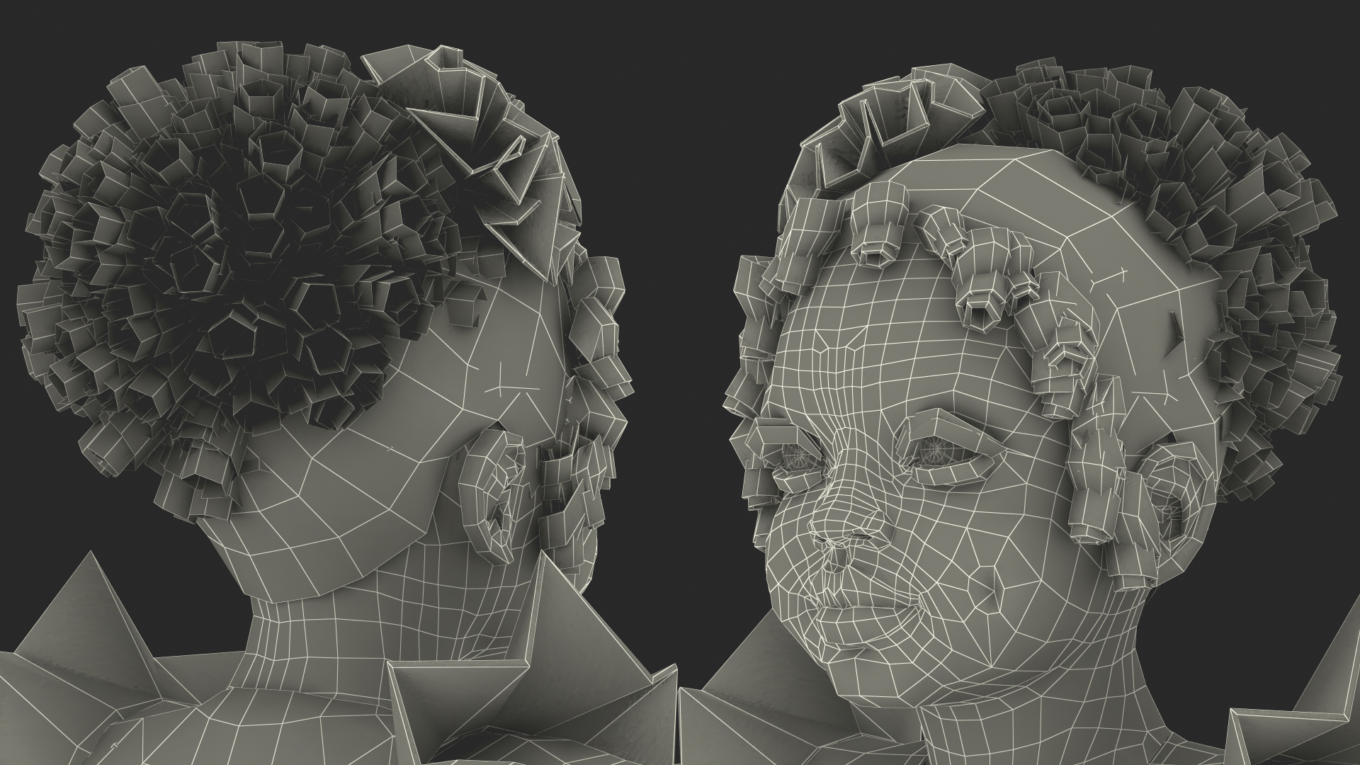 Black Child Girl Party Style Rigged for Cinema 4D 3D model