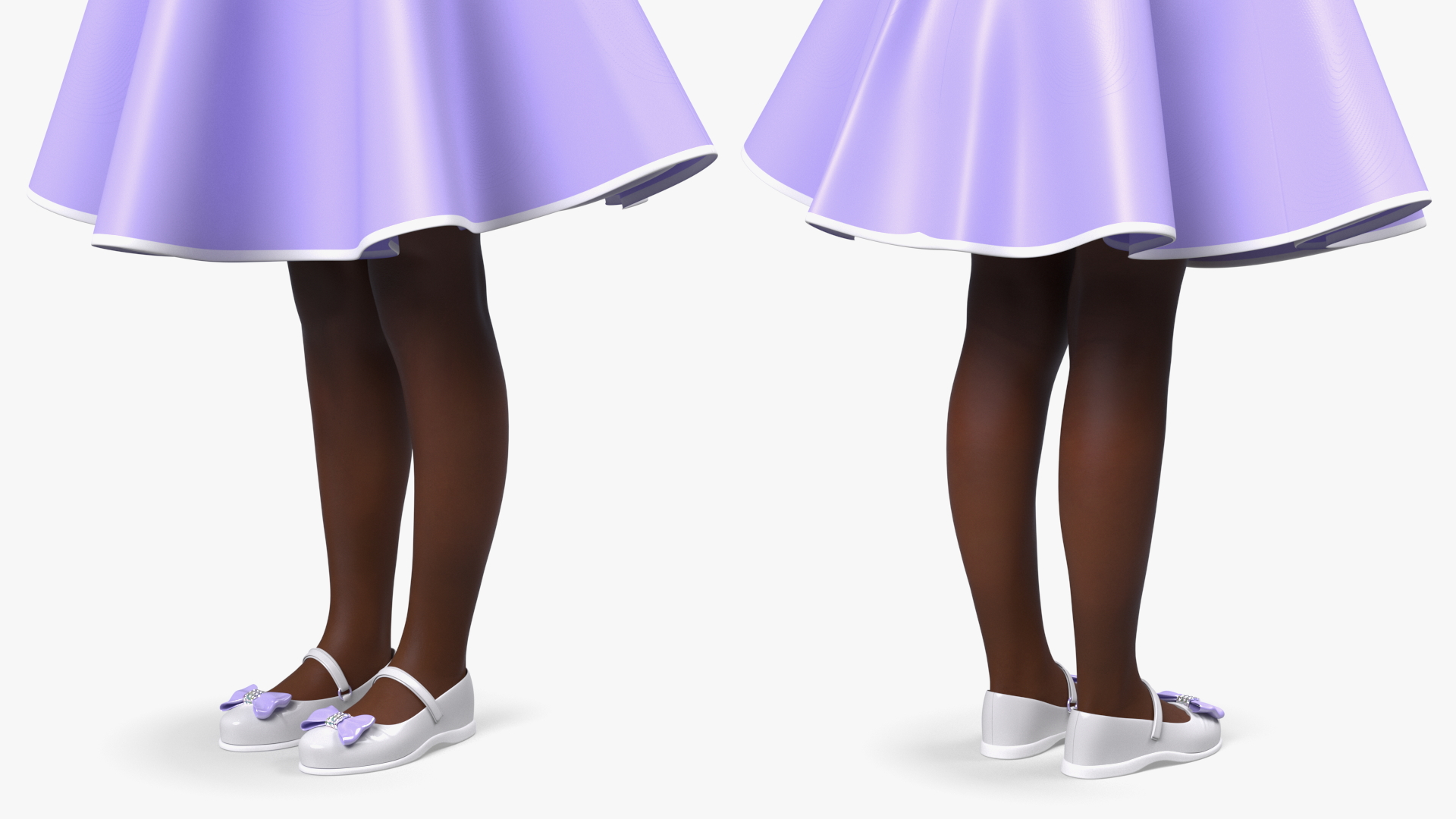 Black Child Girl Party Style Rigged for Cinema 4D 3D model