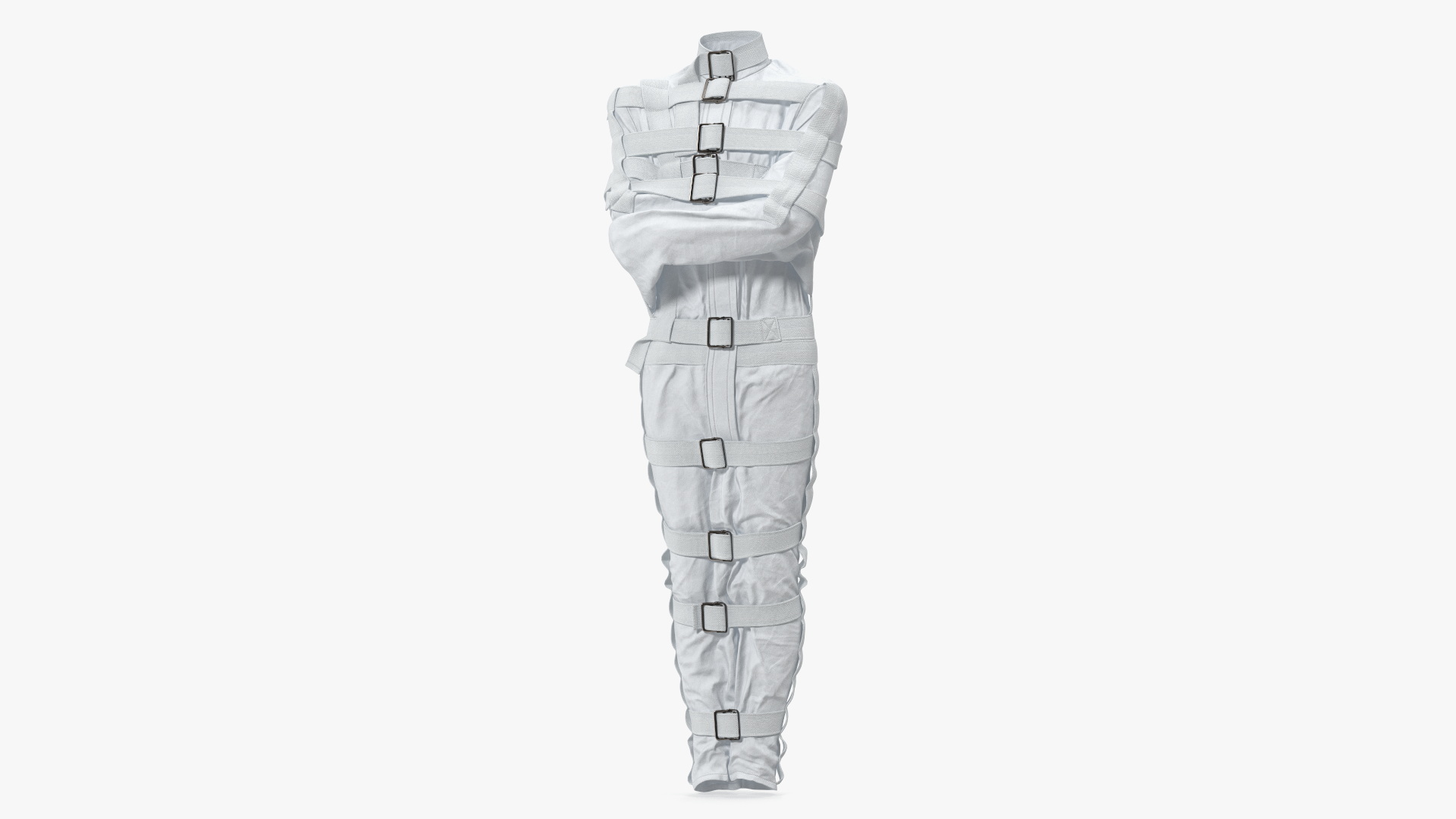 3D Straitjacket Human Figure White