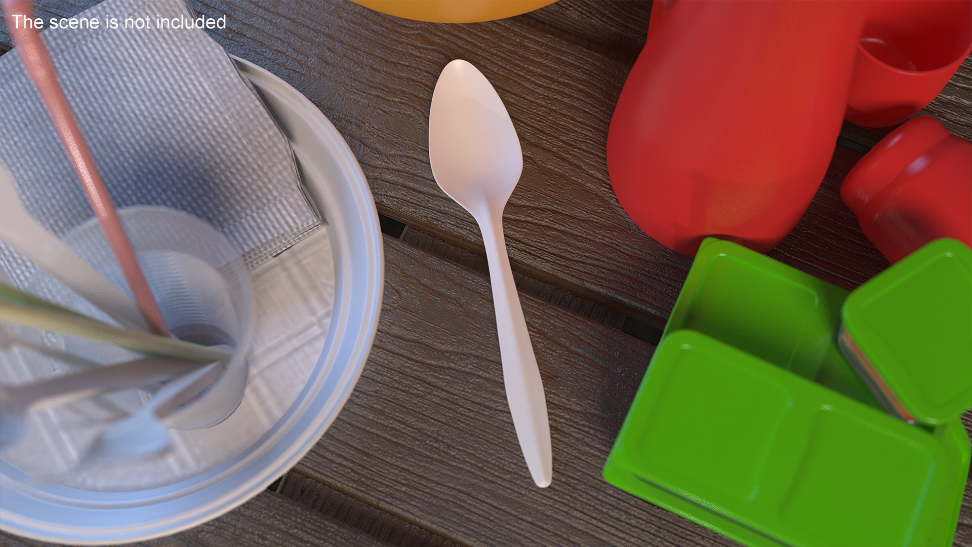 3D Realistic Plastic Spoon model