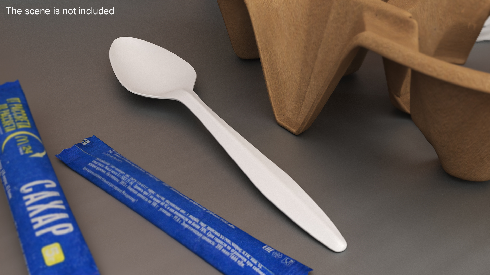 3D Realistic Plastic Spoon model