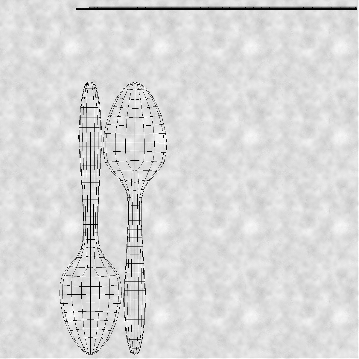 3D Realistic Plastic Spoon model