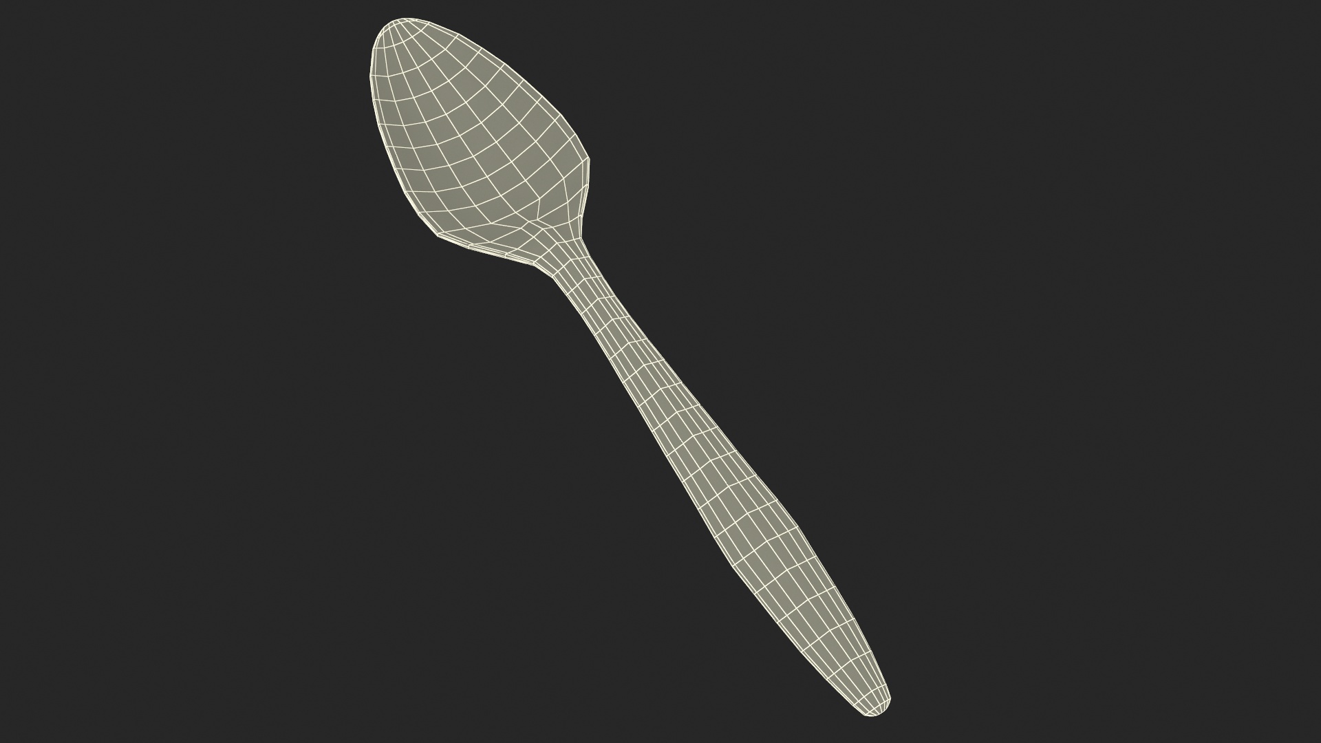 3D Realistic Plastic Spoon model