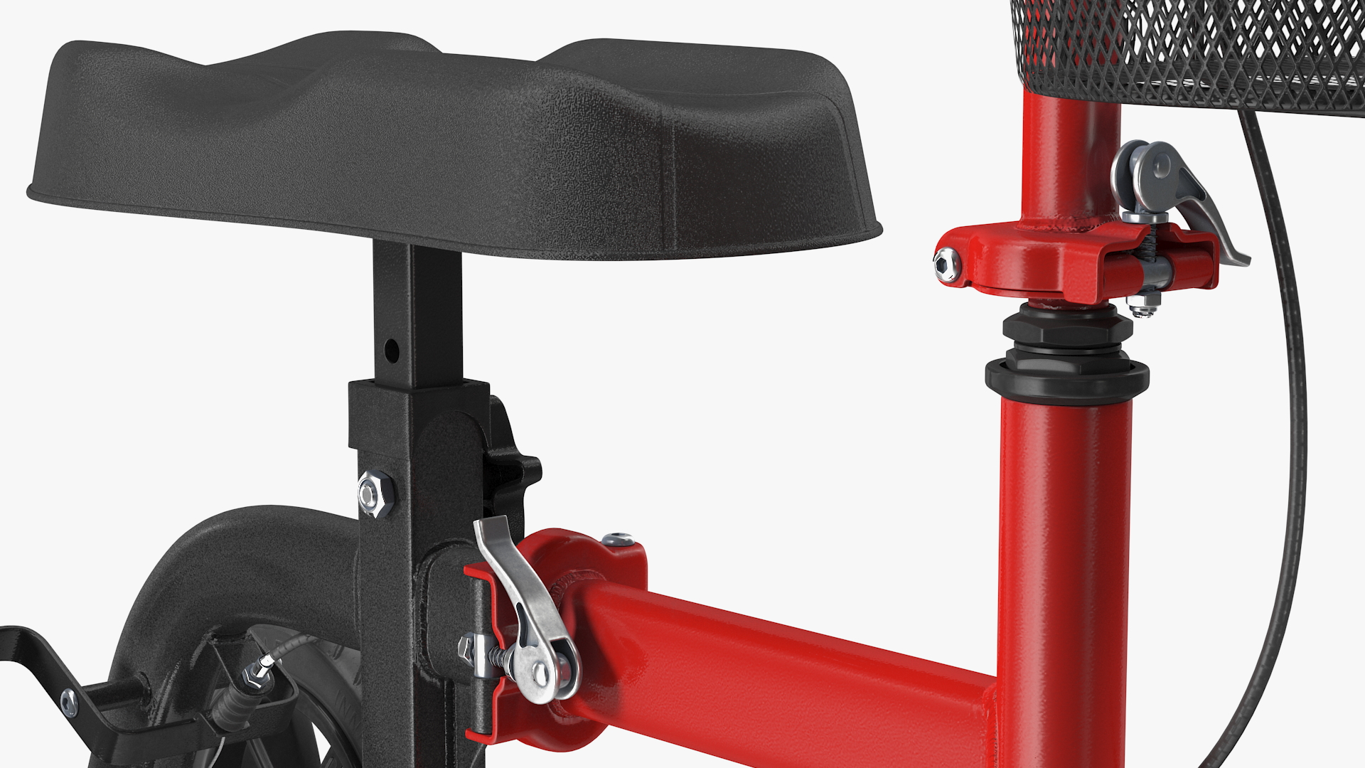 Knee Scooter Red Rigged for Maya 3D