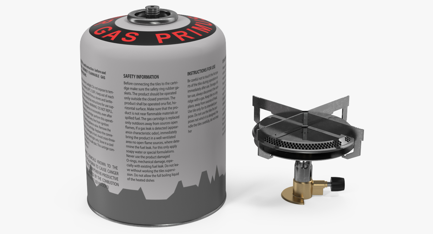 3D Camping Gas Cooker model