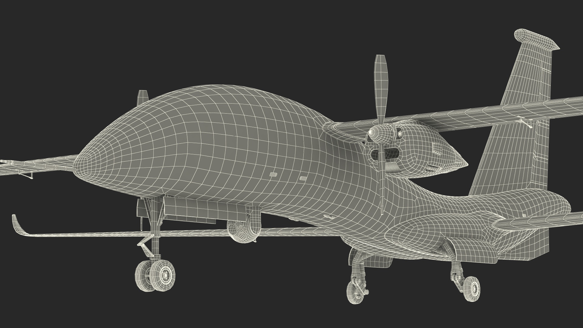 Yabhon United 40-UAV Grey Color Rigged for Maya 3D