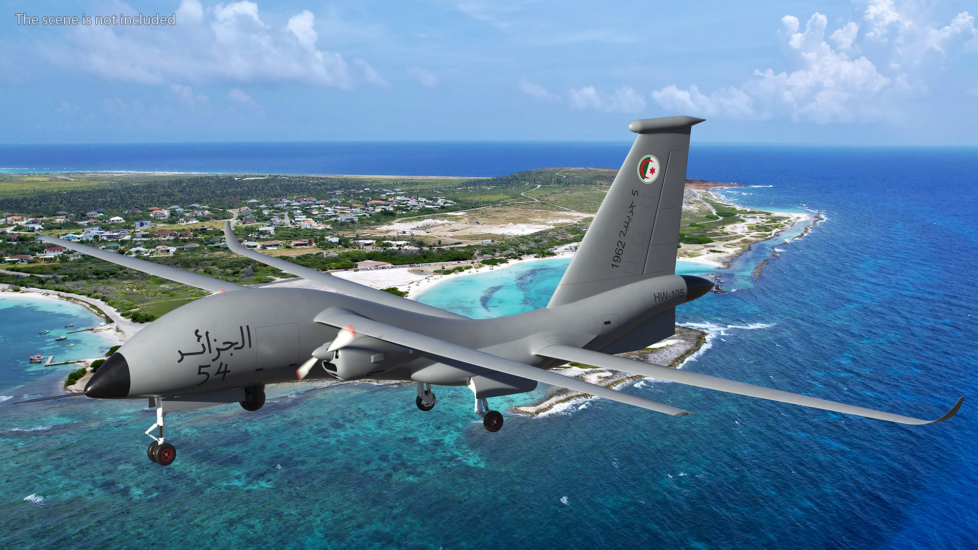Yabhon United 40-UAV Grey Color Rigged for Maya 3D