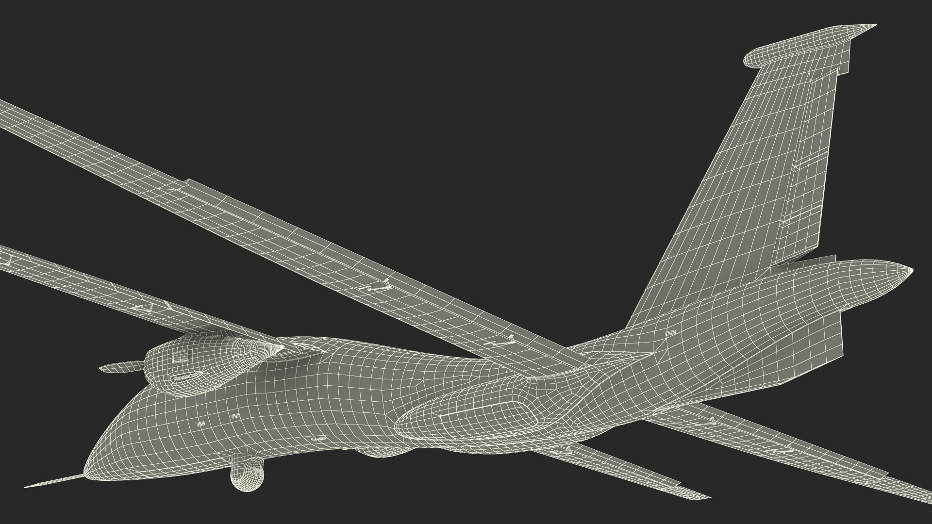 Yabhon United 40-UAV Grey Color Rigged for Maya 3D