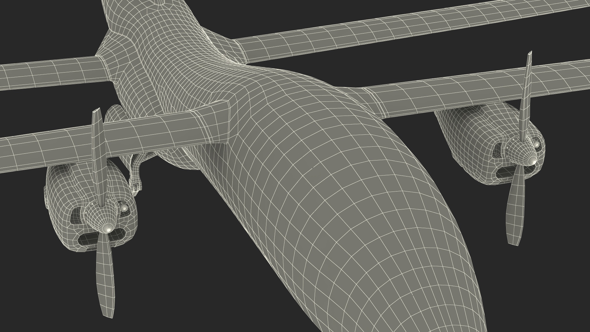 Yabhon United 40-UAV Grey Color Rigged for Maya 3D