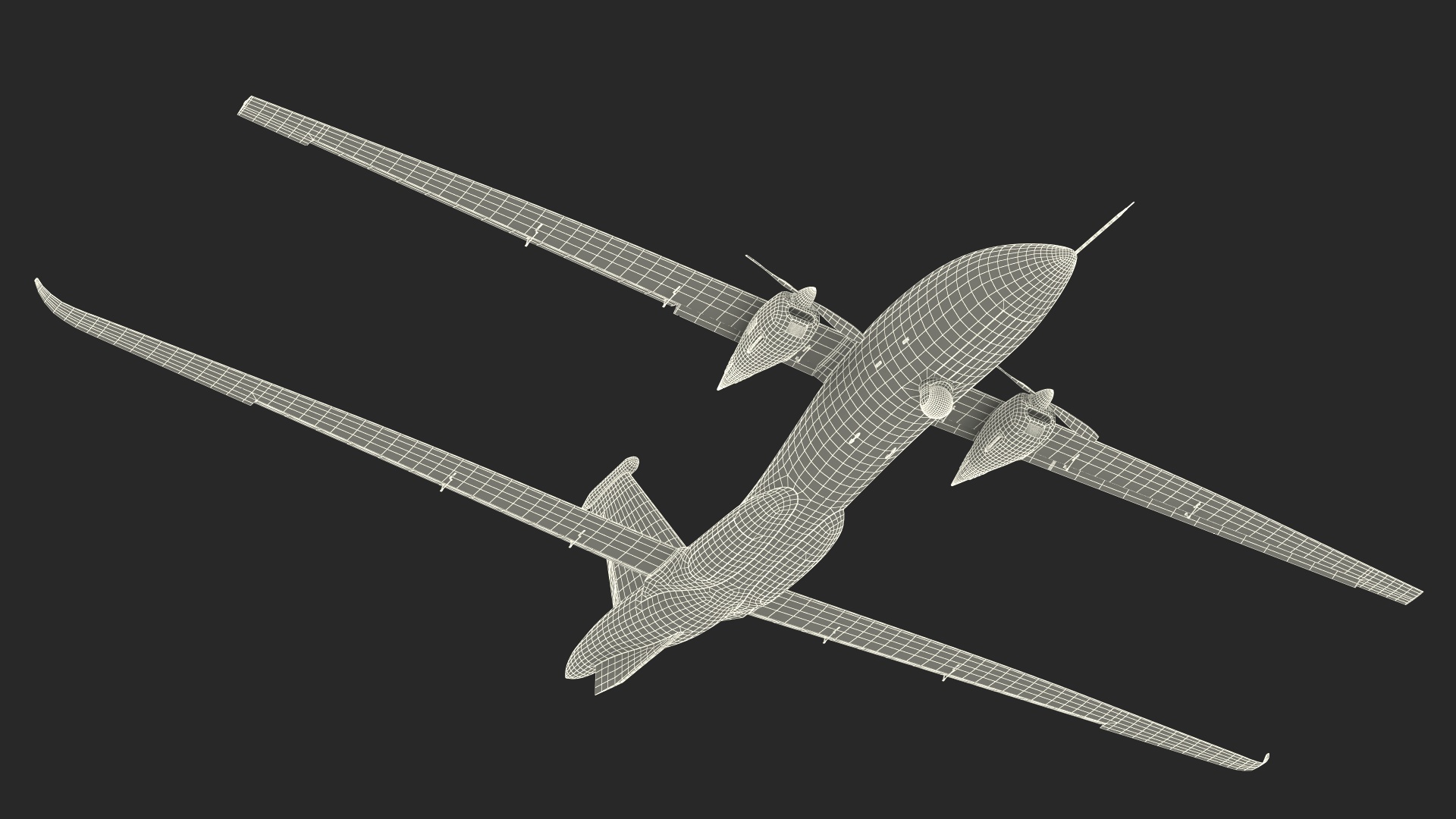 Yabhon United 40-UAV Grey Color Rigged for Maya 3D