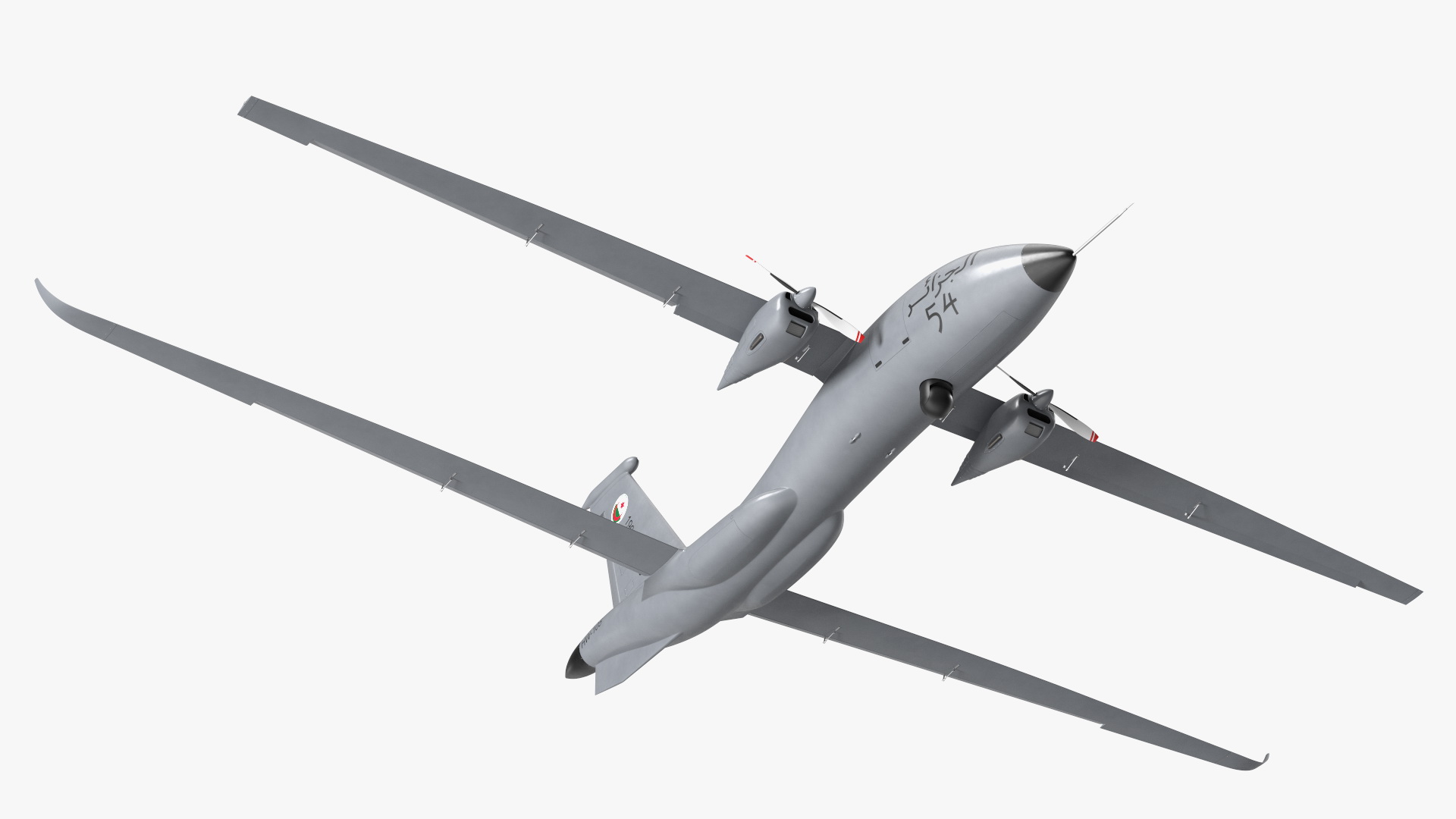 Yabhon United 40-UAV Grey Color Rigged for Maya 3D
