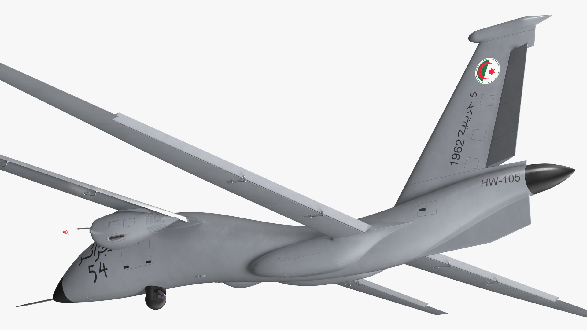 Yabhon United 40-UAV Grey Color Rigged for Maya 3D