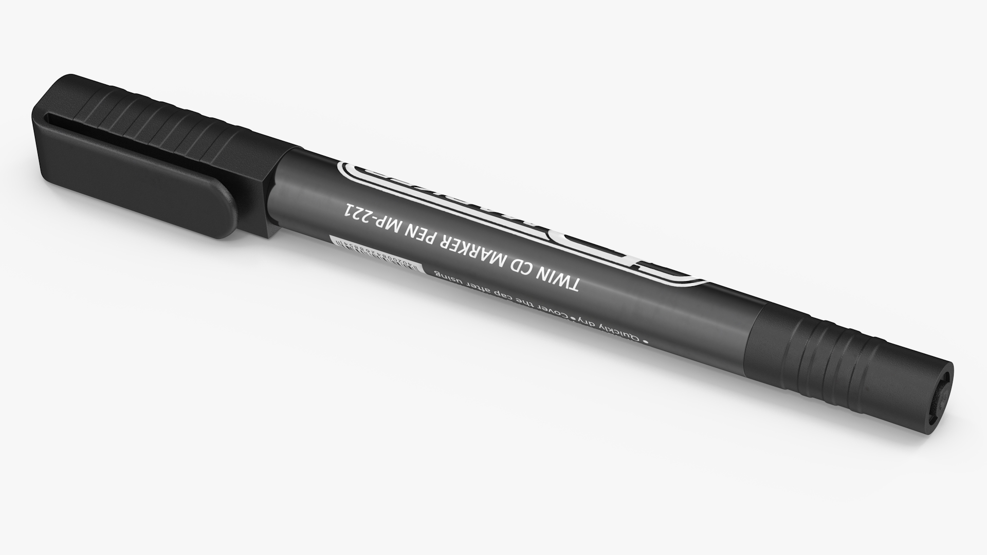 Permanent Marker Ultra Fine Tip Black 3D
