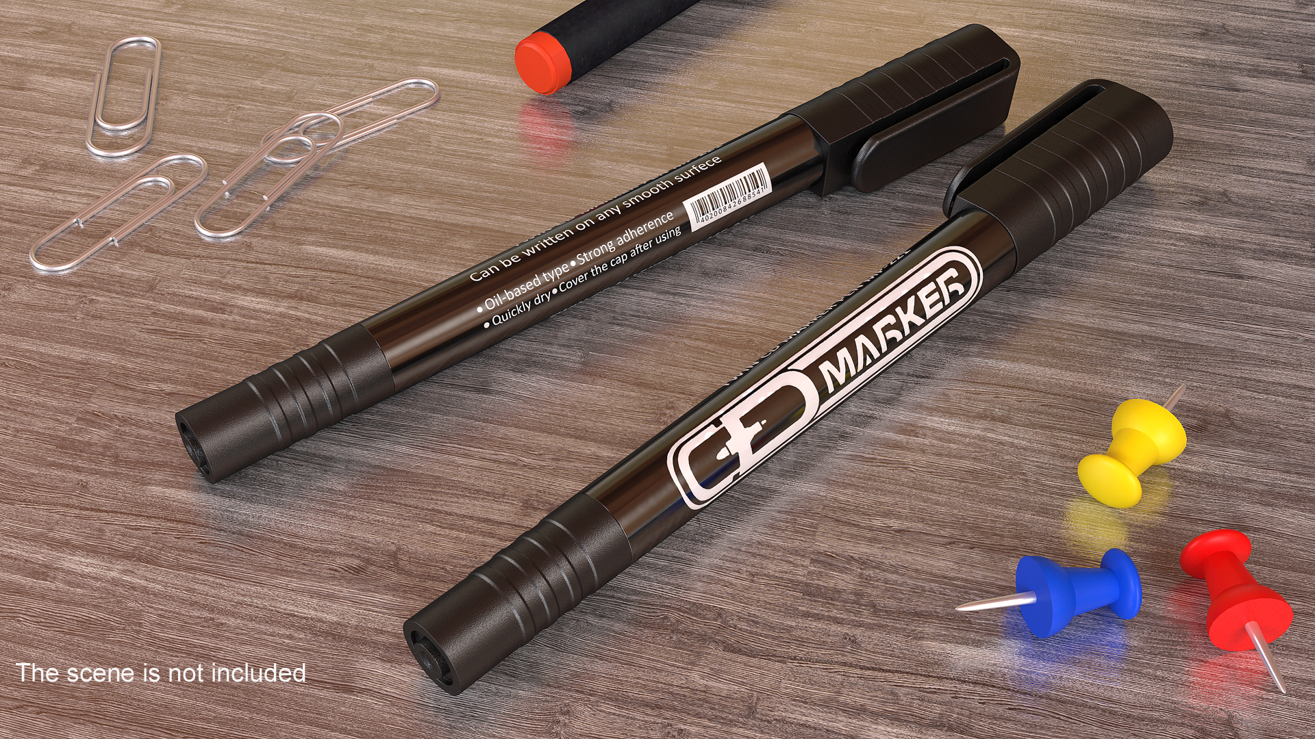 Permanent Marker Ultra Fine Tip Black 3D
