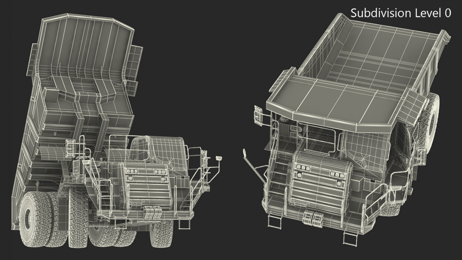 3D model Off Highway Dump Truck Clean Rigged