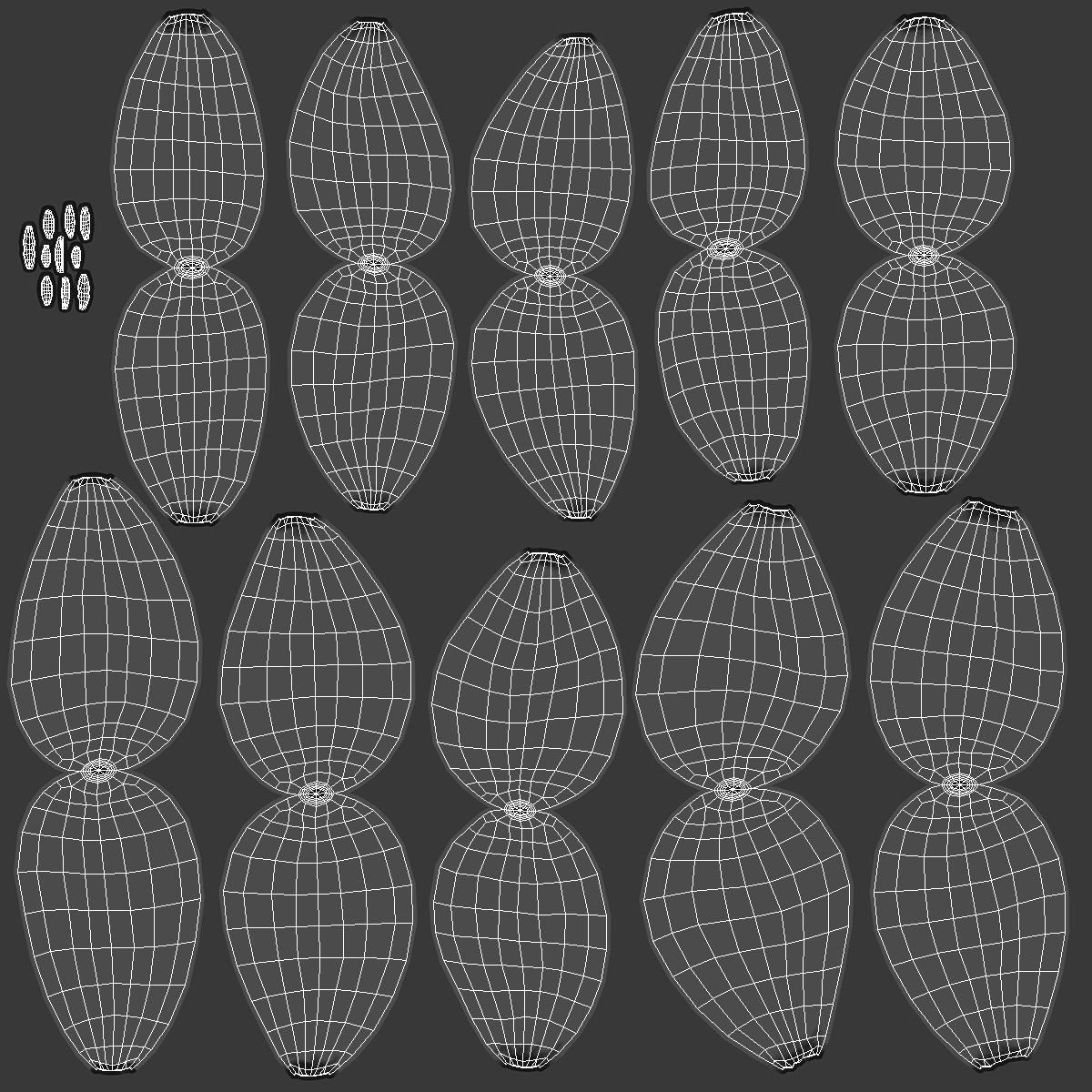 Full Bowl of Black Sunflower Seeds 3D model
