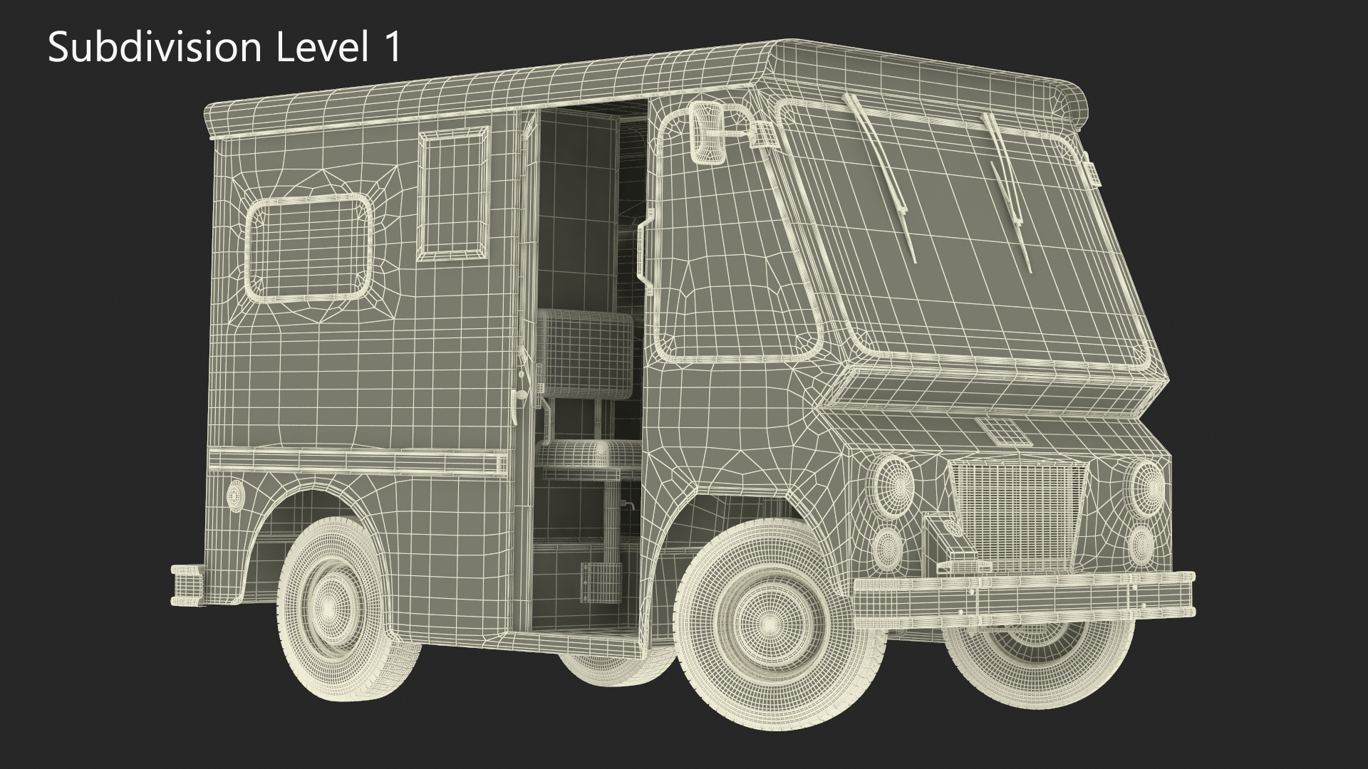 3D US Mail Studebaker ZIP Van Rigged model