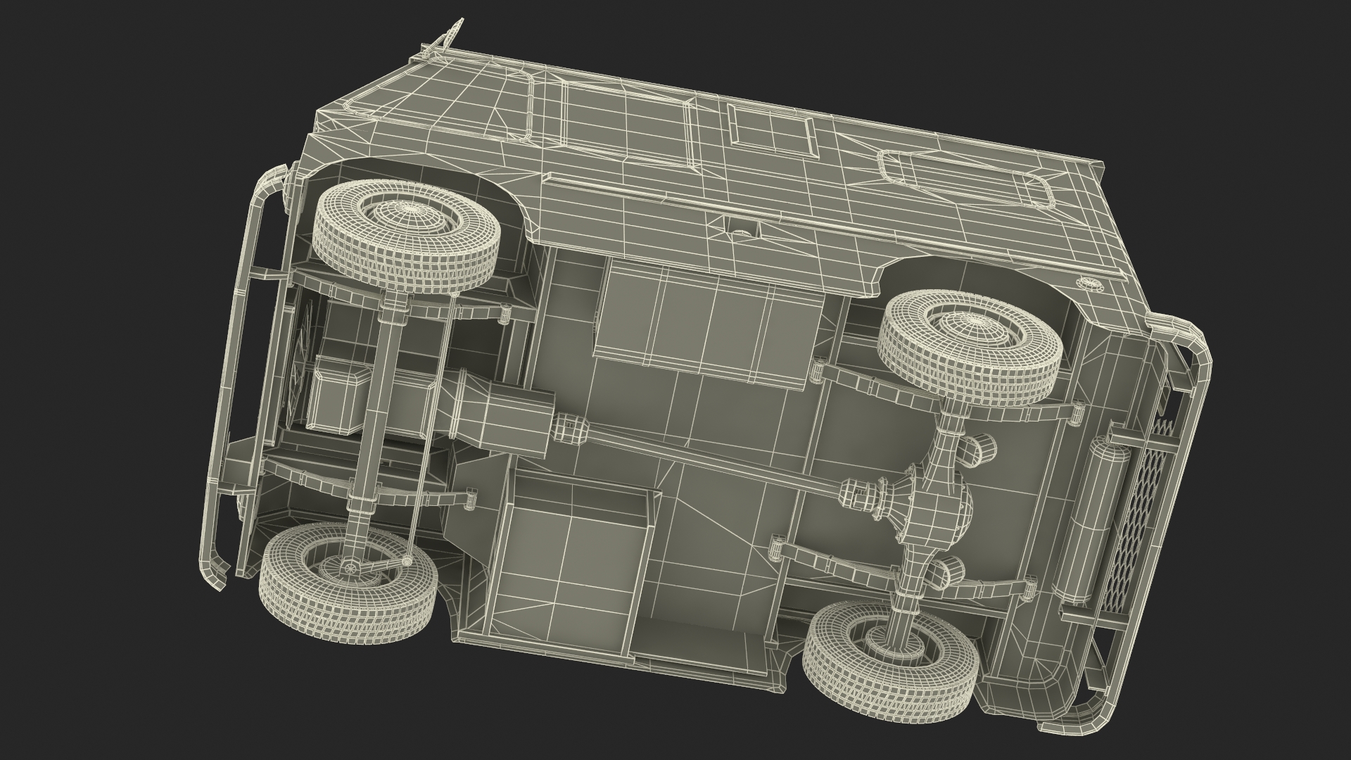 3D US Mail Studebaker ZIP Van Rigged model