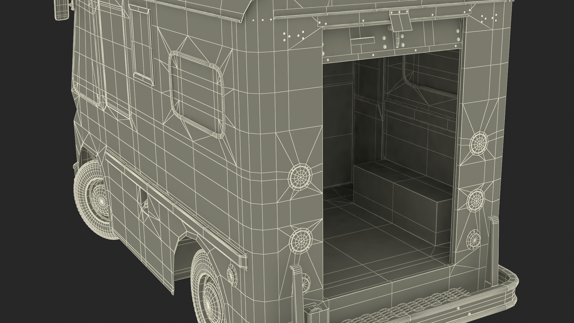 3D US Mail Studebaker ZIP Van Rigged model