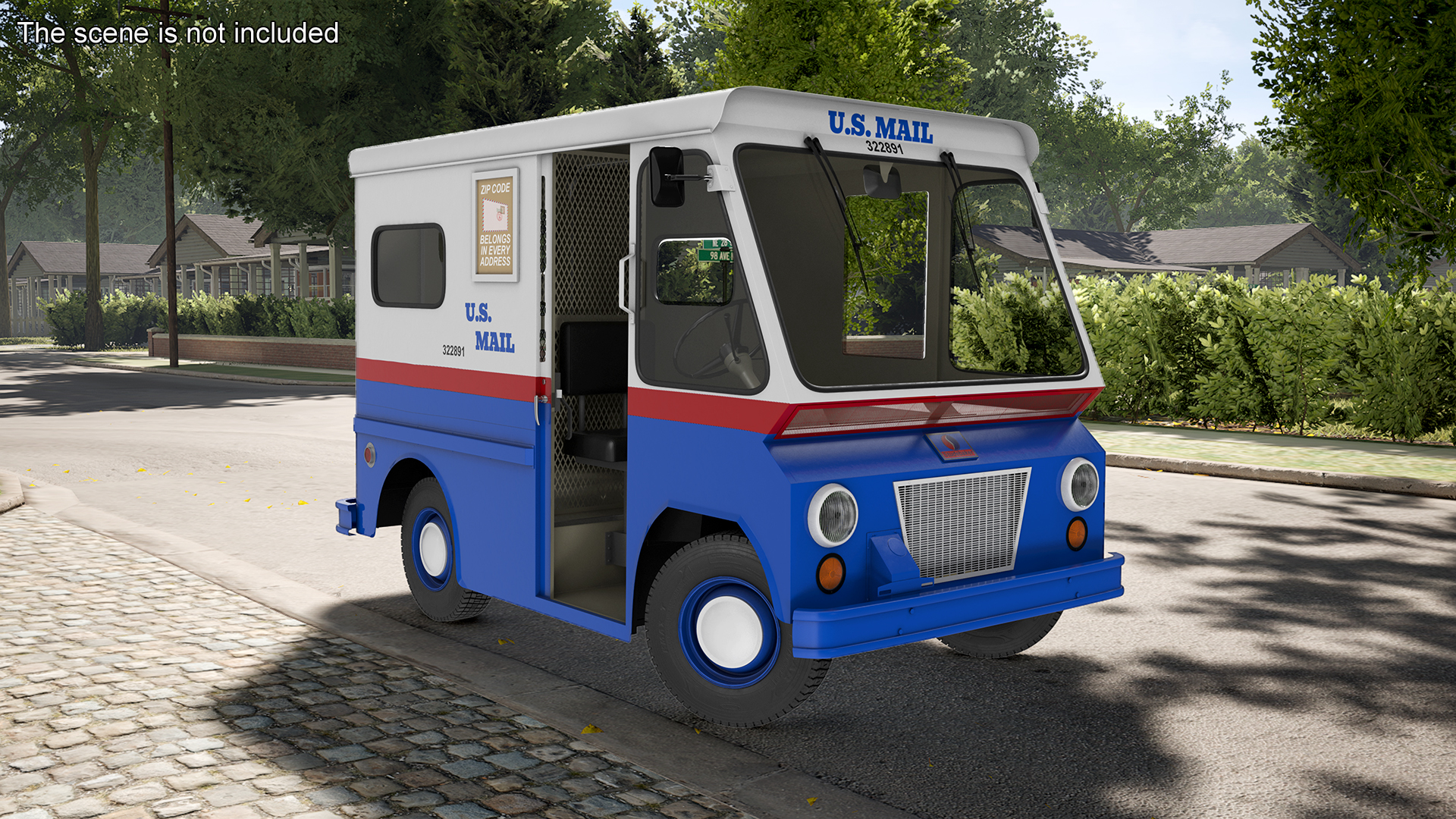 3D US Mail Studebaker ZIP Van Rigged model