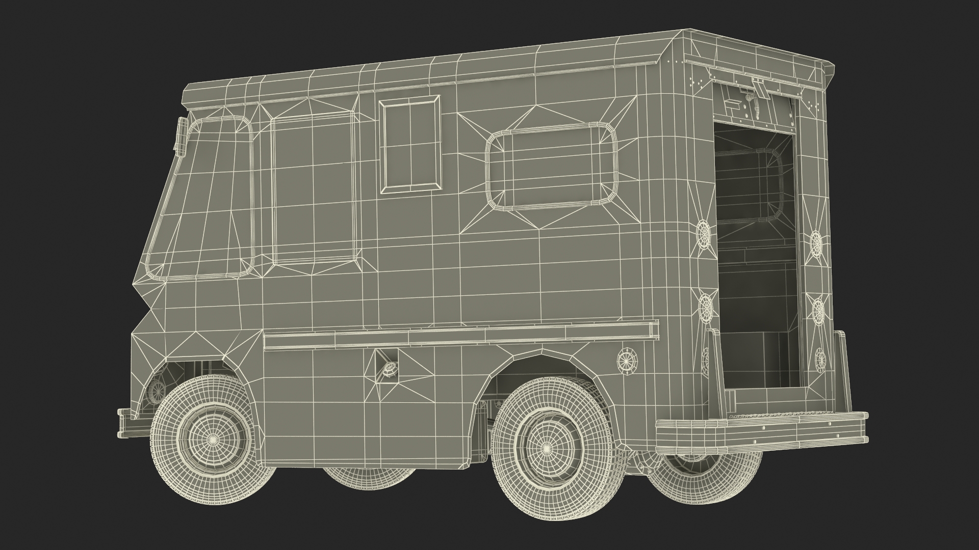 3D US Mail Studebaker ZIP Van Rigged model