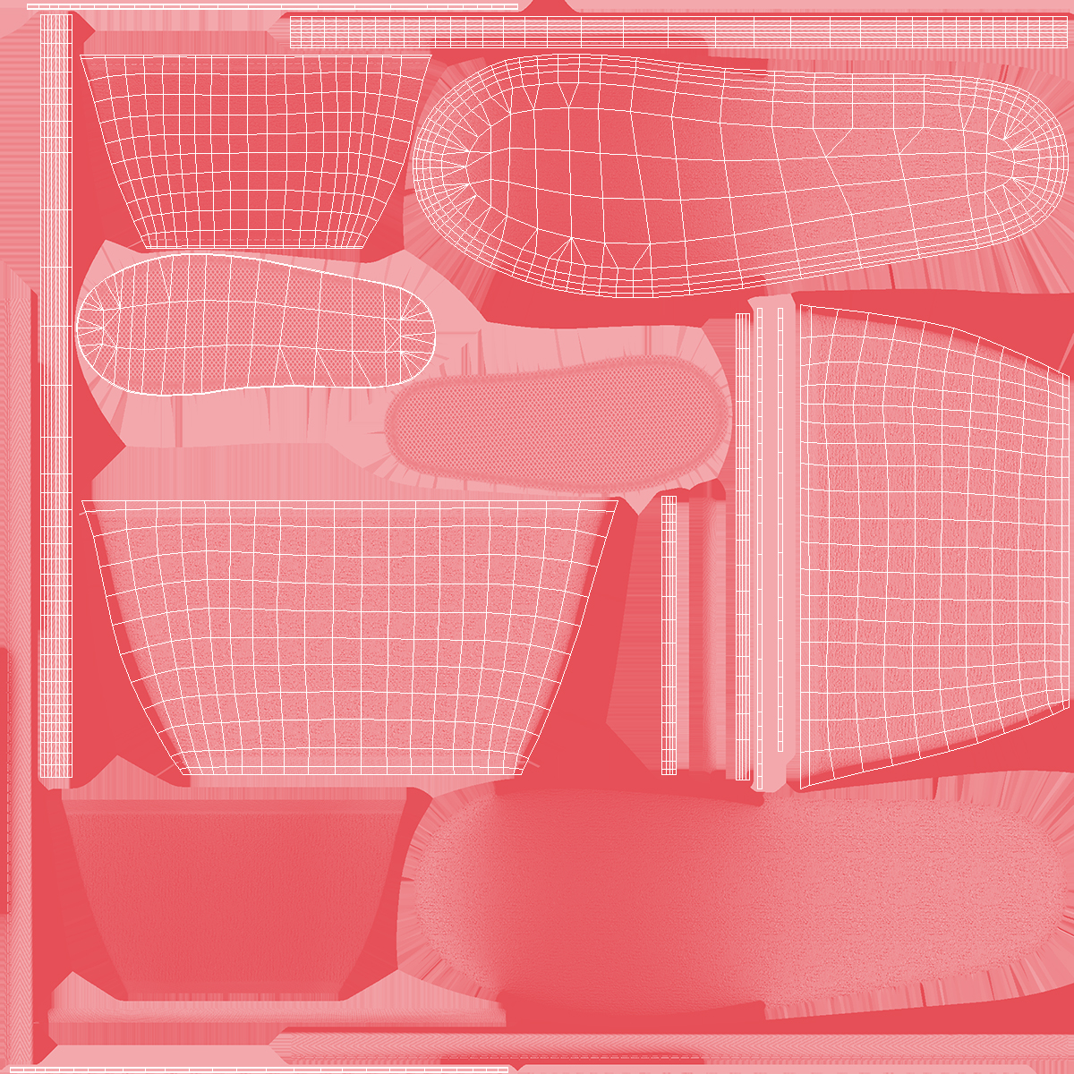 3D Pink Slippers model