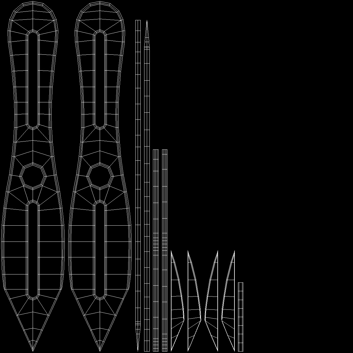 3D Bullseye Throwing Knife model