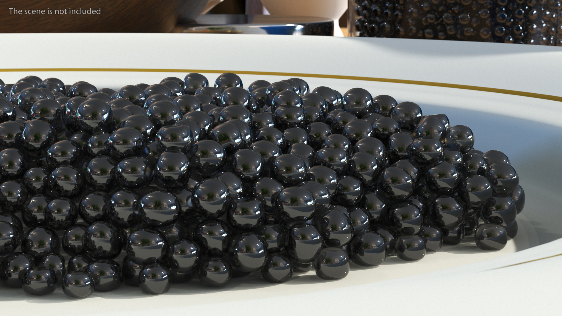 3D model Pile of Black Caviar
