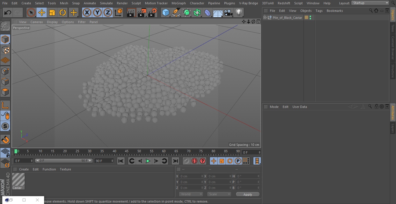 3D model Pile of Black Caviar