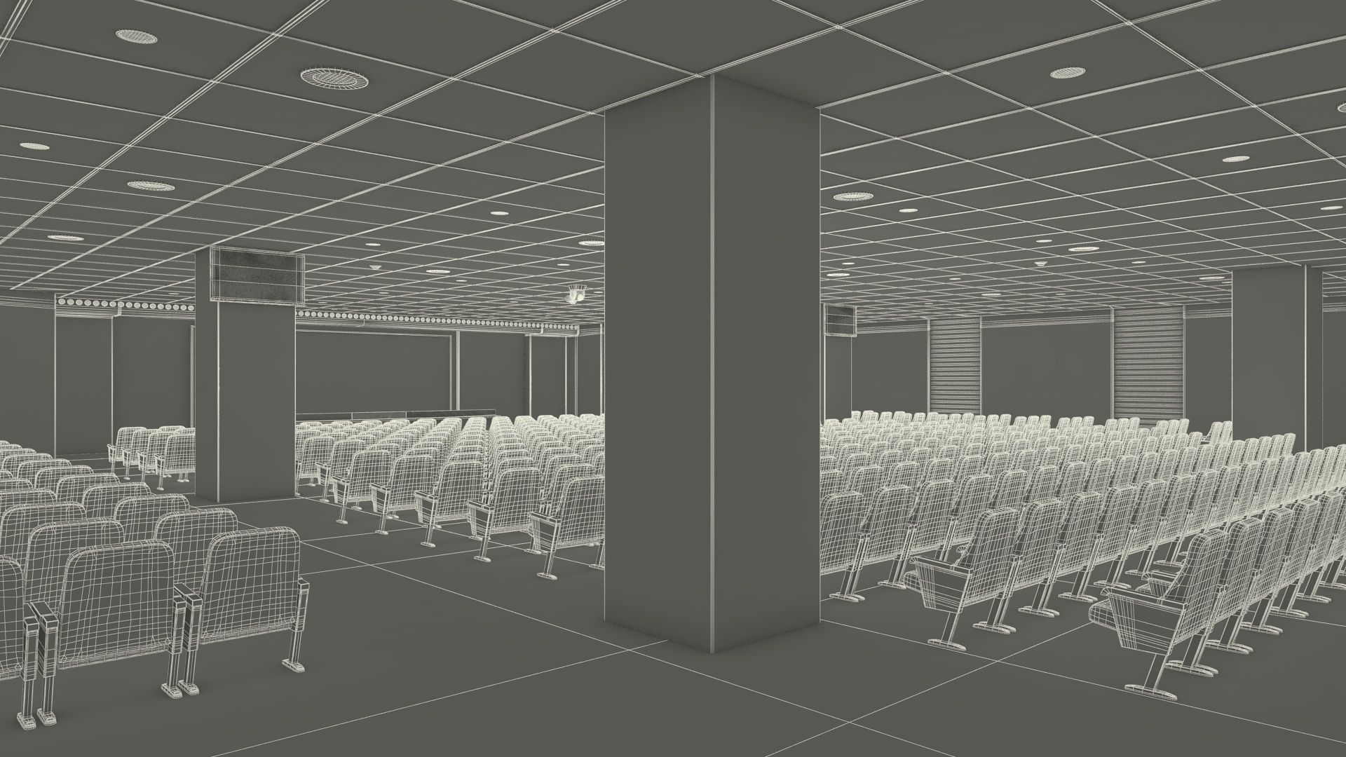 Conference Hall Filling Light 3D model
