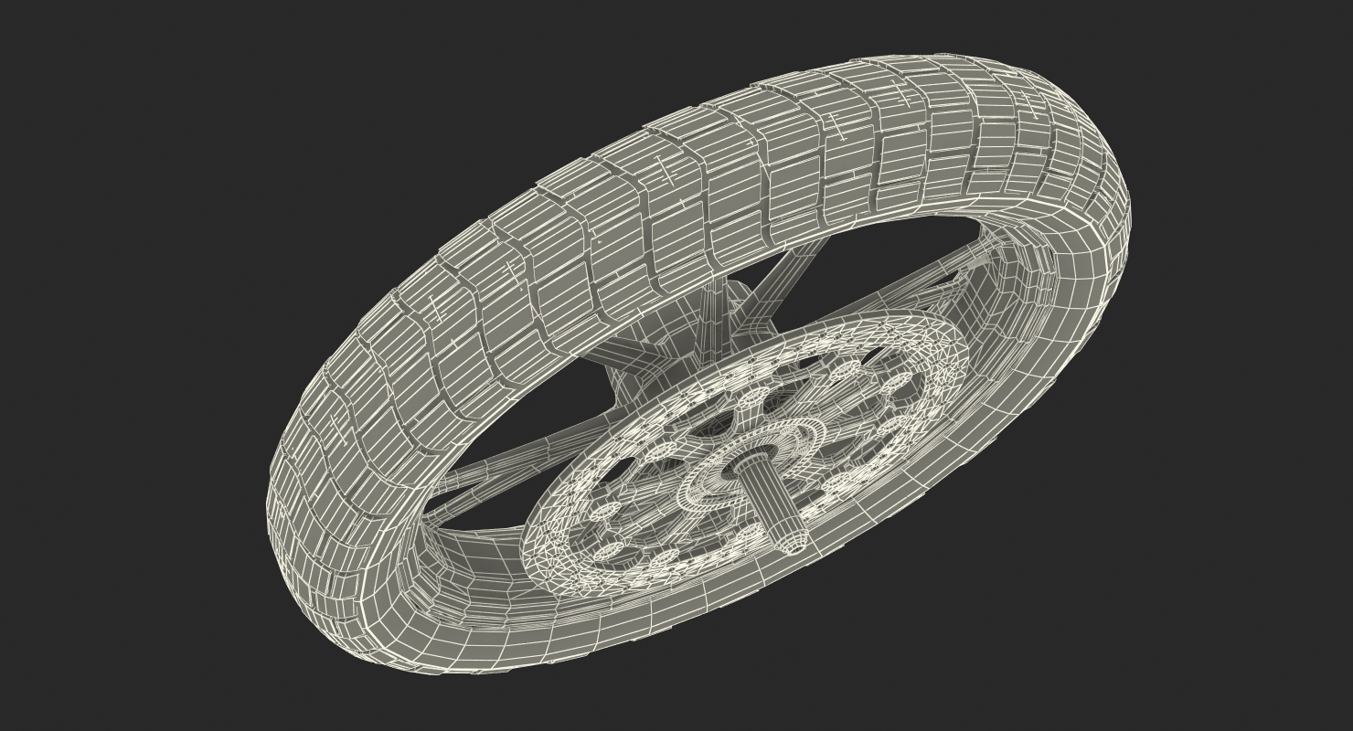 Motorcycle Front Wheel 3D