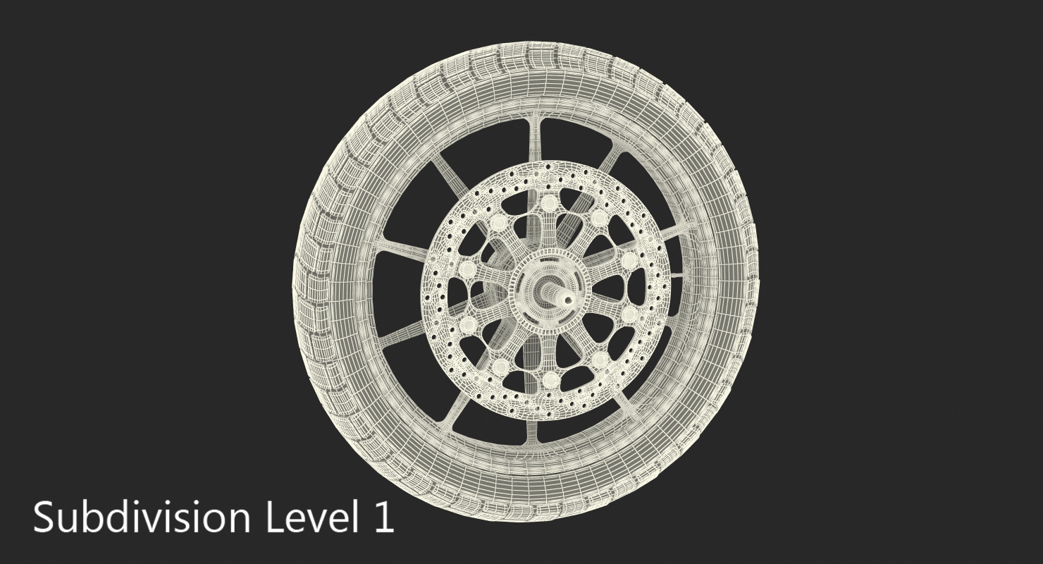 Motorcycle Front Wheel 3D