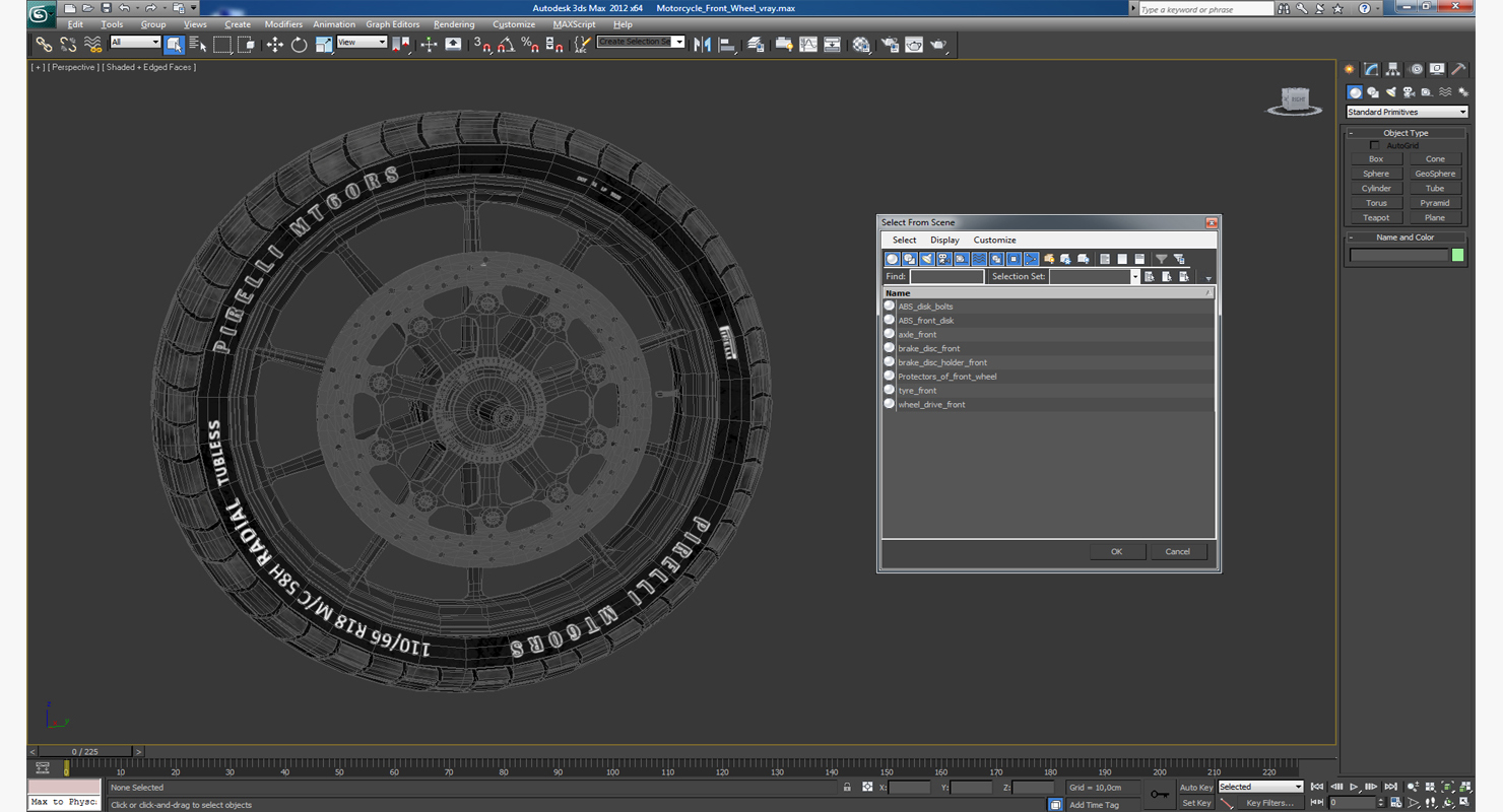 Motorcycle Front Wheel 3D