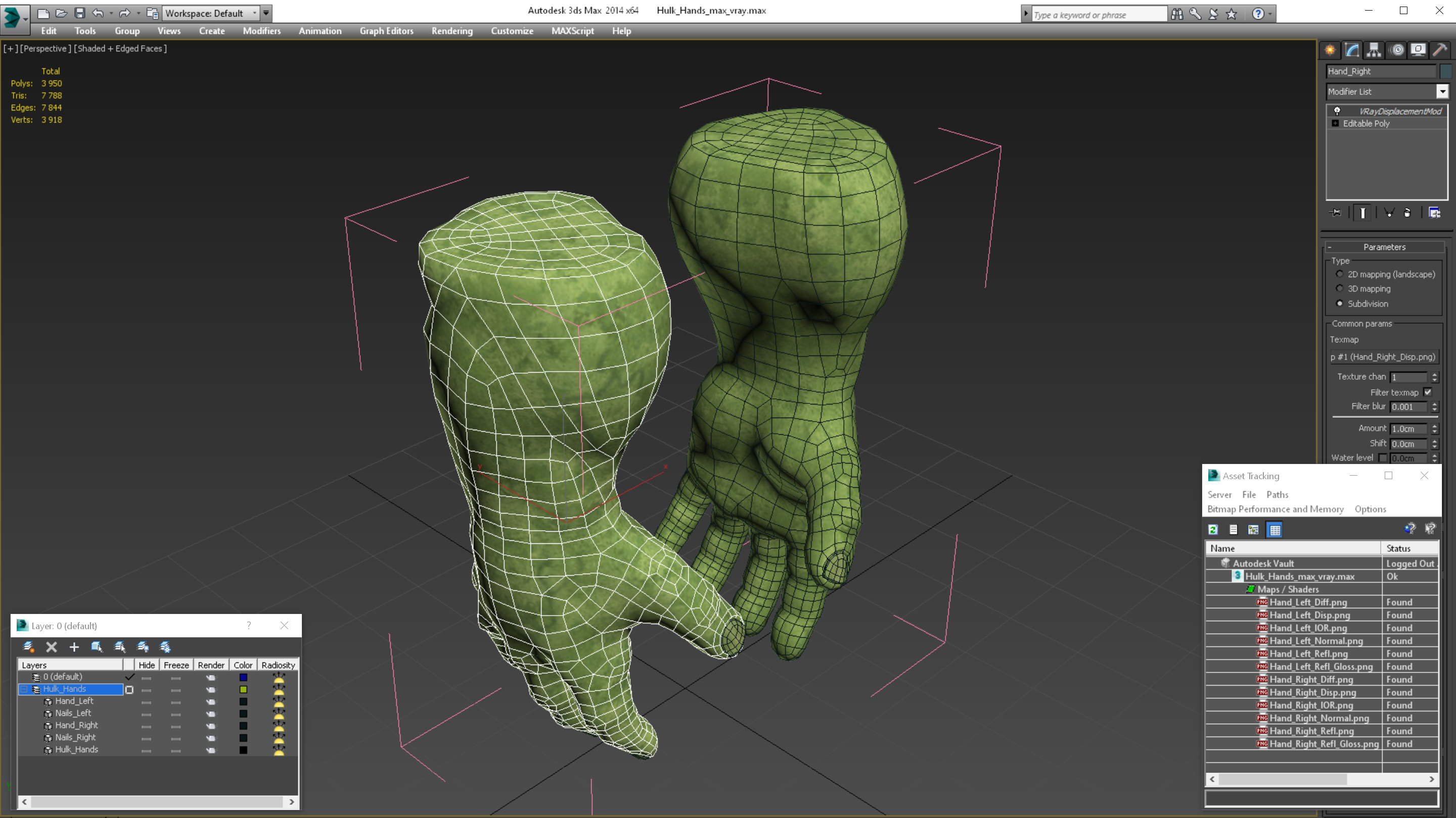 3D model Hulk Hands