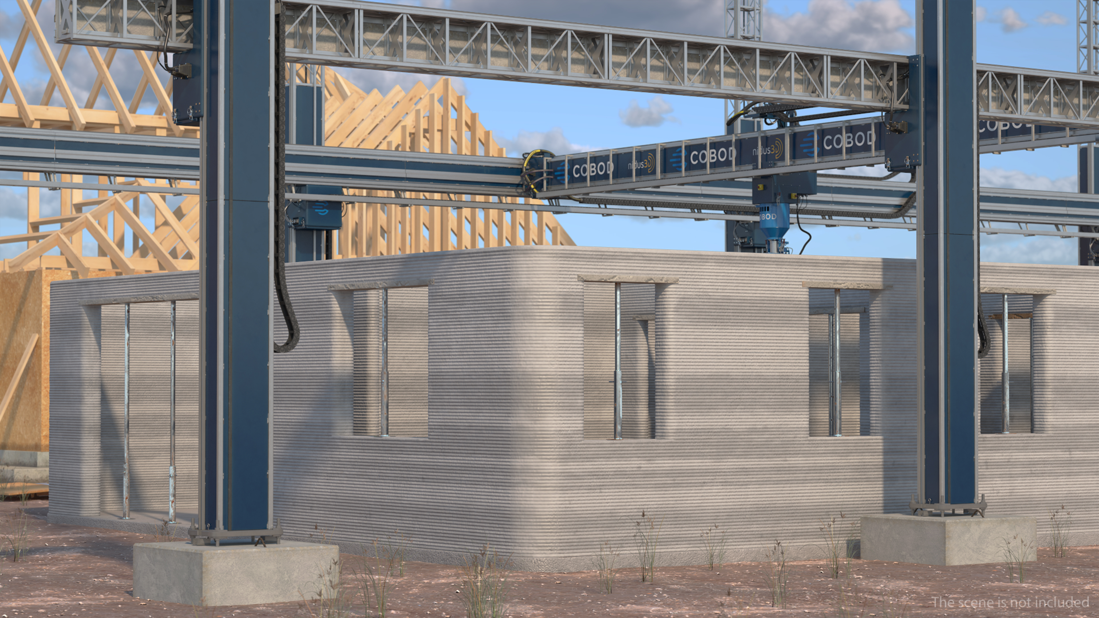 3D model Printing a Large Building